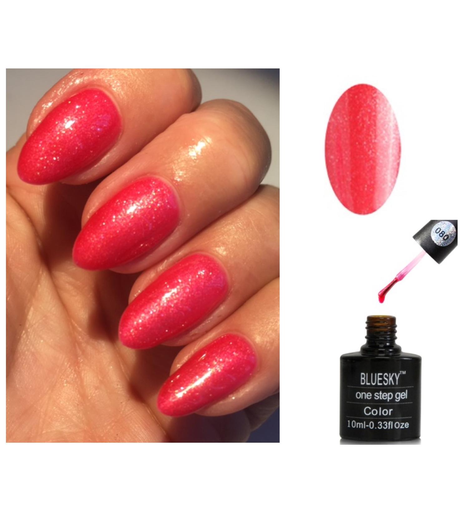 Bluesky One Step Coral Tickled Pink OS80 10ml Nail Gel Polish UV LED Soak Off special price