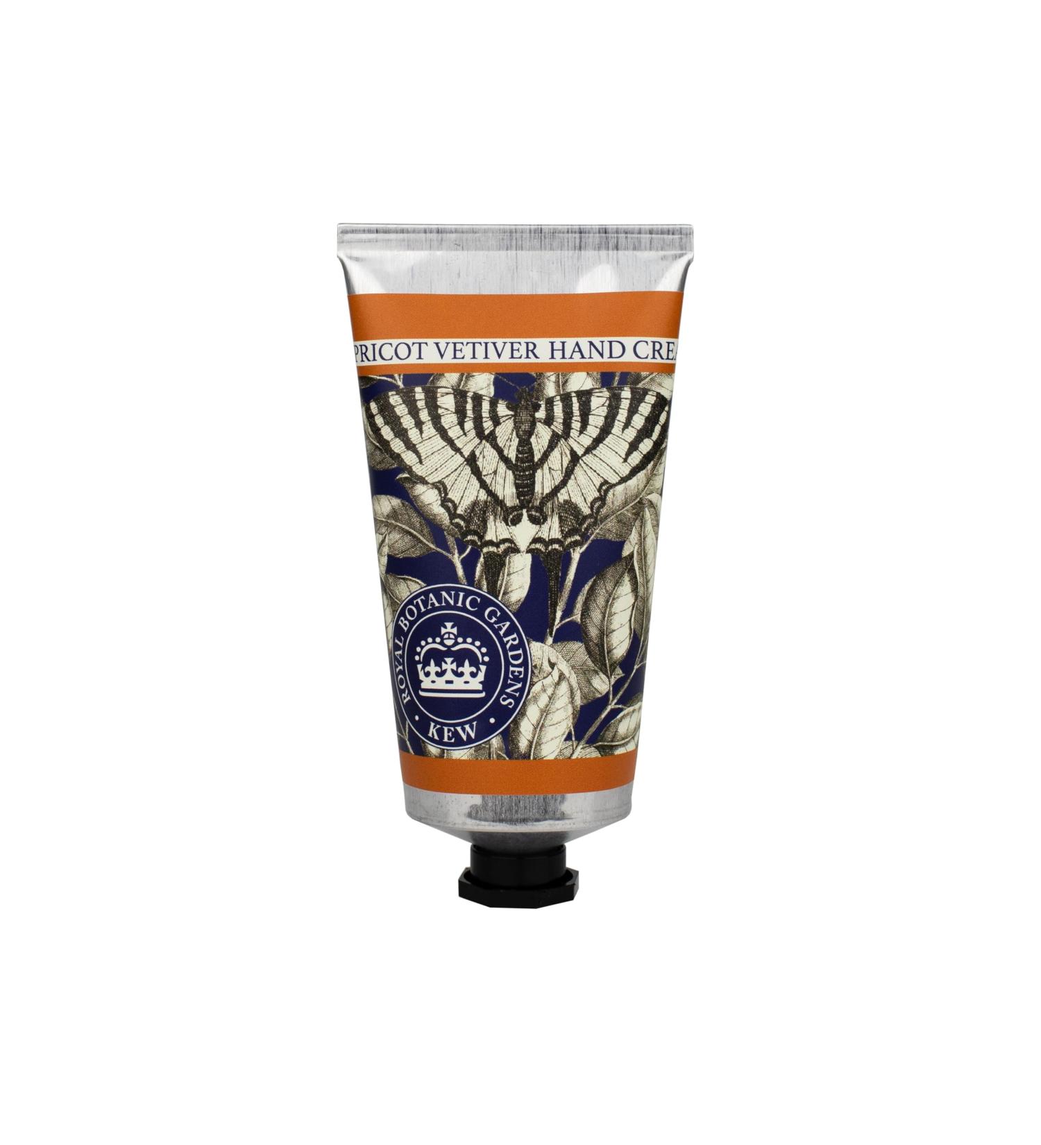 The English Soap Company Royal Botanical Gardens Kew Hand Cream Moisturising Hand Cream for Men and Women Apricot Vetiver Scent 75ml - Buy Online on GoSupps.com