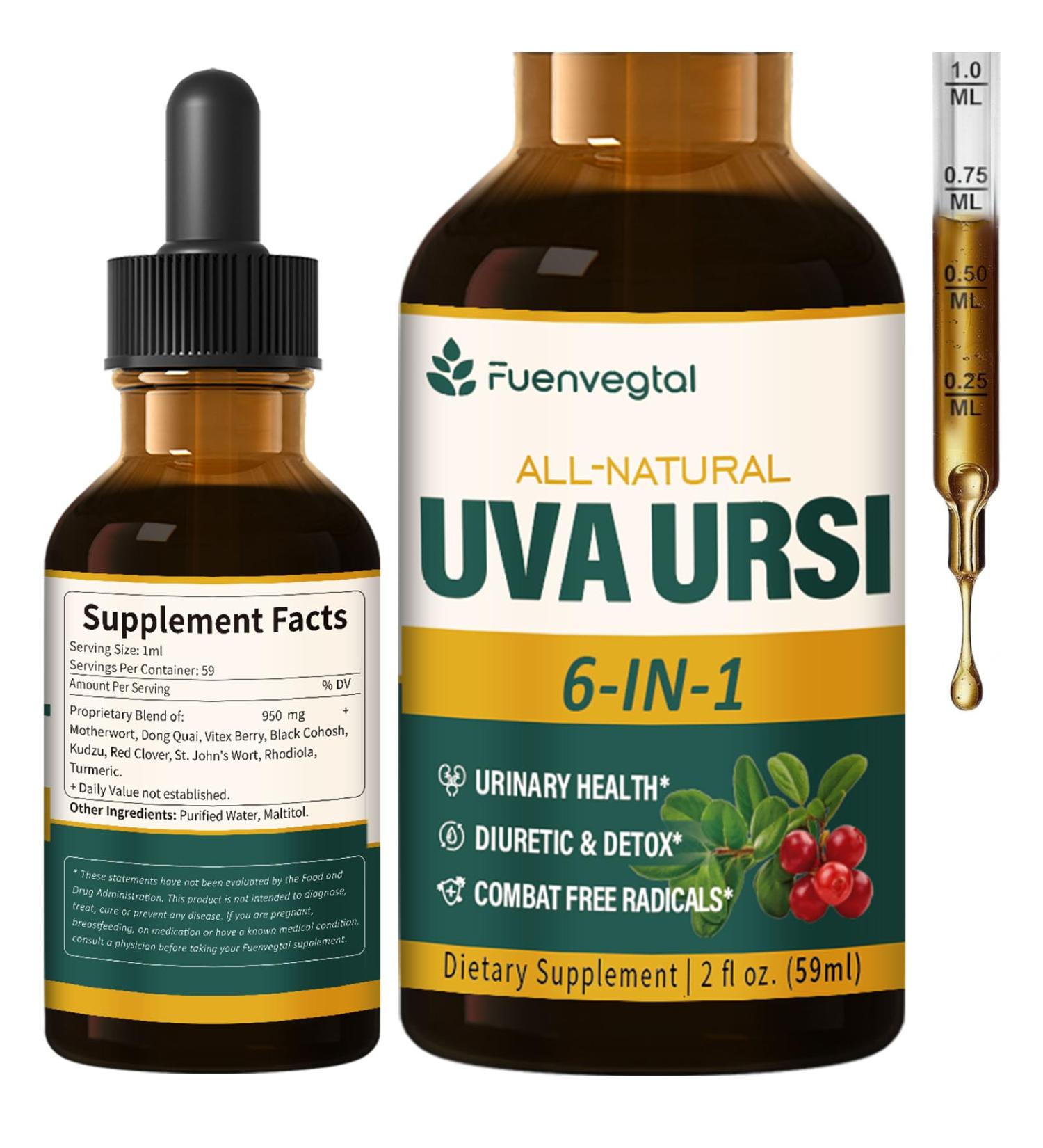 Herbal Liquid Drops Natural Uva Ursi Extract May Support Urinary Health Combat Free Radicals. 4oz Original 4 Fl Oz (Pack of 1) - Buy Online on GoSupps.com