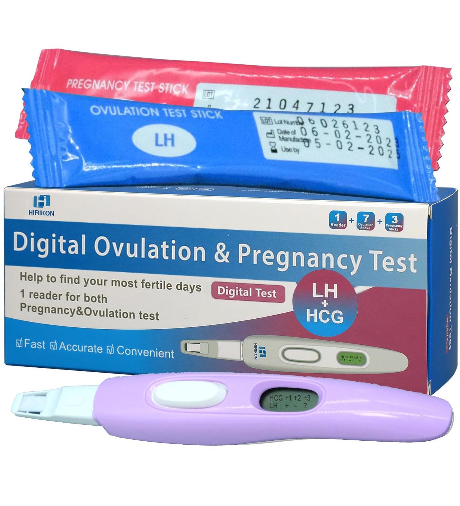 Digital Pregnancy Test & Ovulation Kit - Weeks Indicator 7 LH & 3 HCG Sticks - Accurate & Quick Results - Buy Online on GoSupps.com