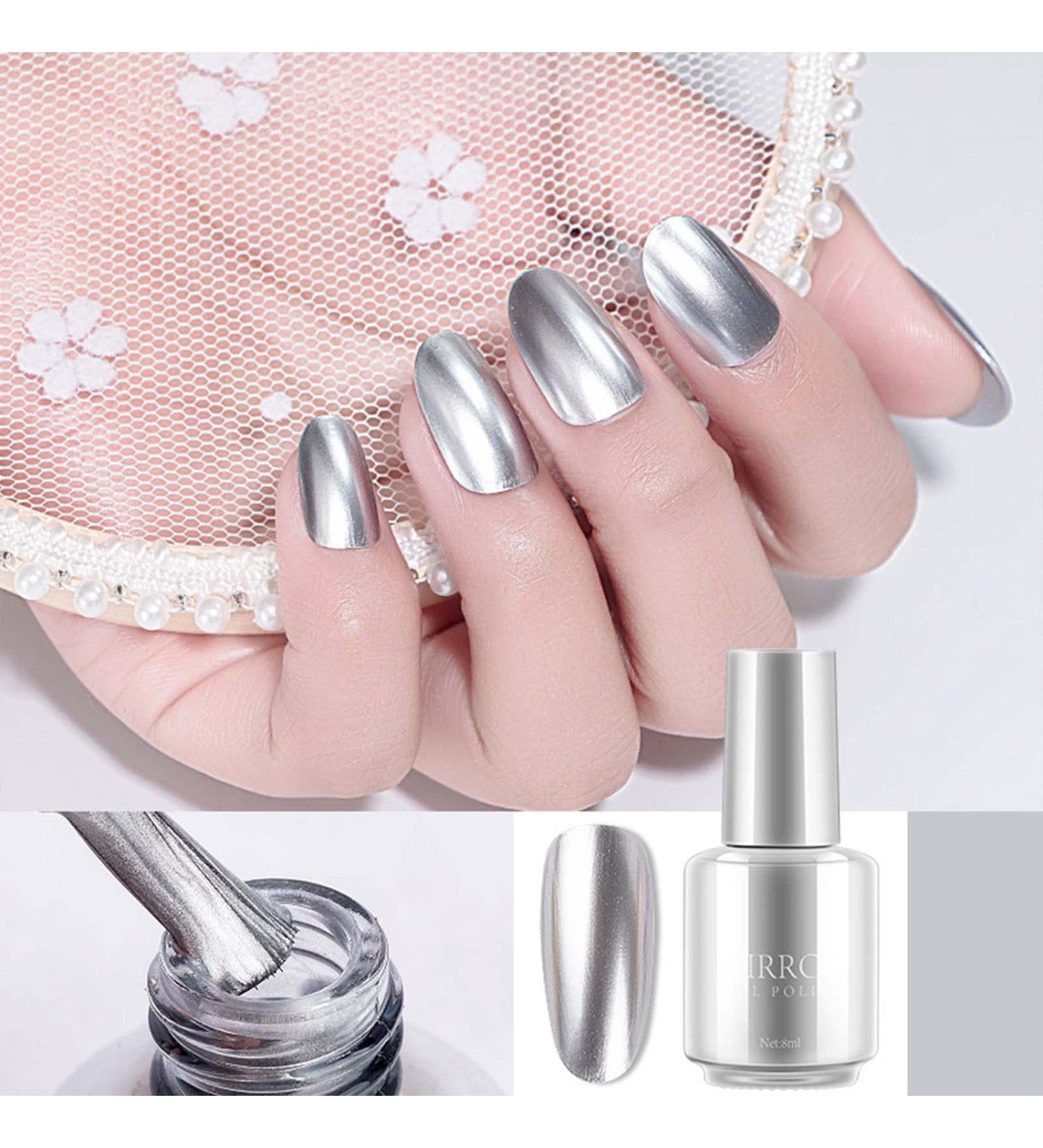U-Shinein Mirror Nail Polish - Silver Platinum Glitter 8ml - Buy Online on GoSupps.com