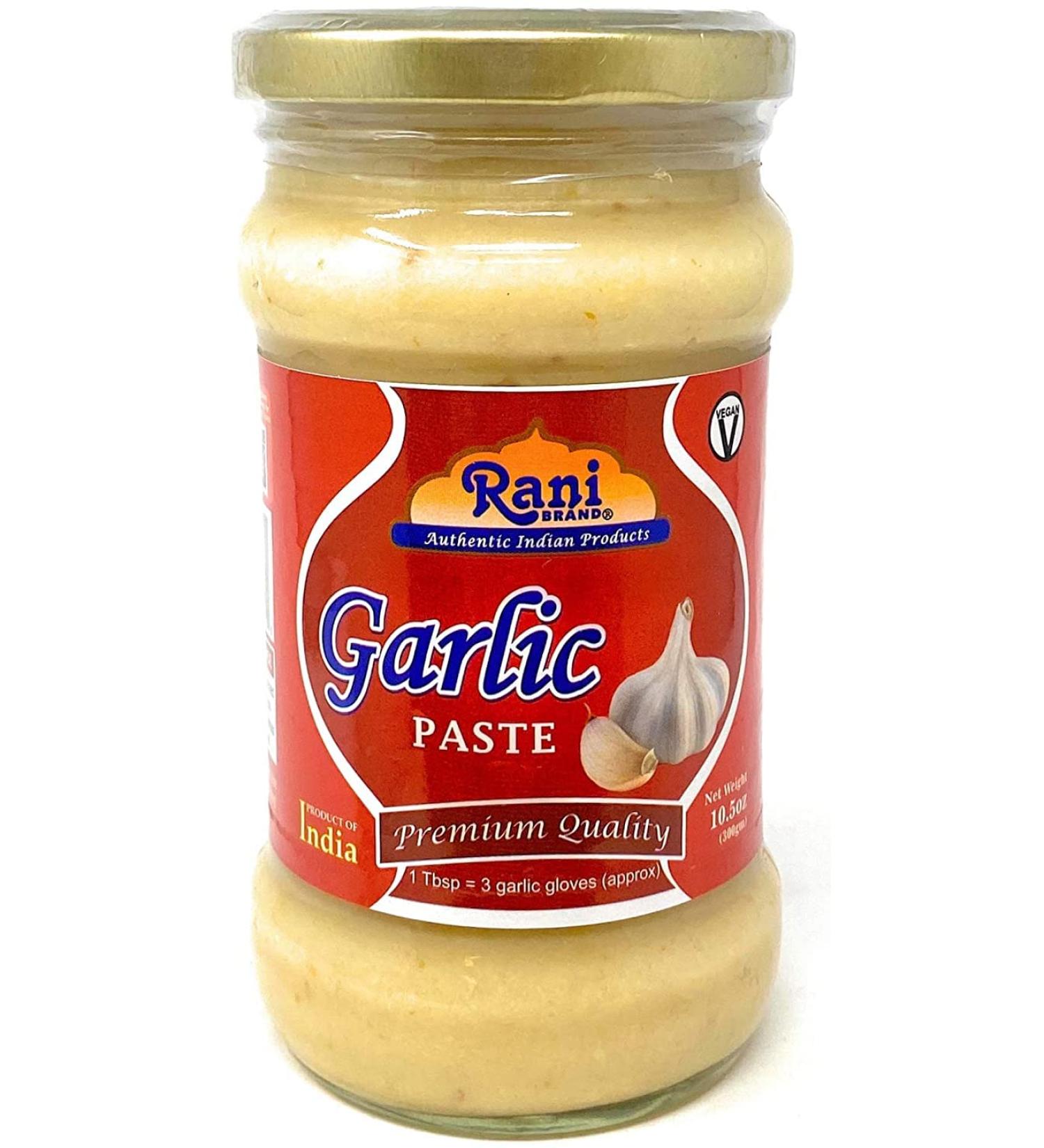 Rani Garlic Cooking Paste 10.5oz (300g) Glass Jar - Vegan, Gluten-Free, Non-GMO, No Colors - Indian Origin Garlic Paste - 300g (1 Pack) - Buy Online on GoSupps.com