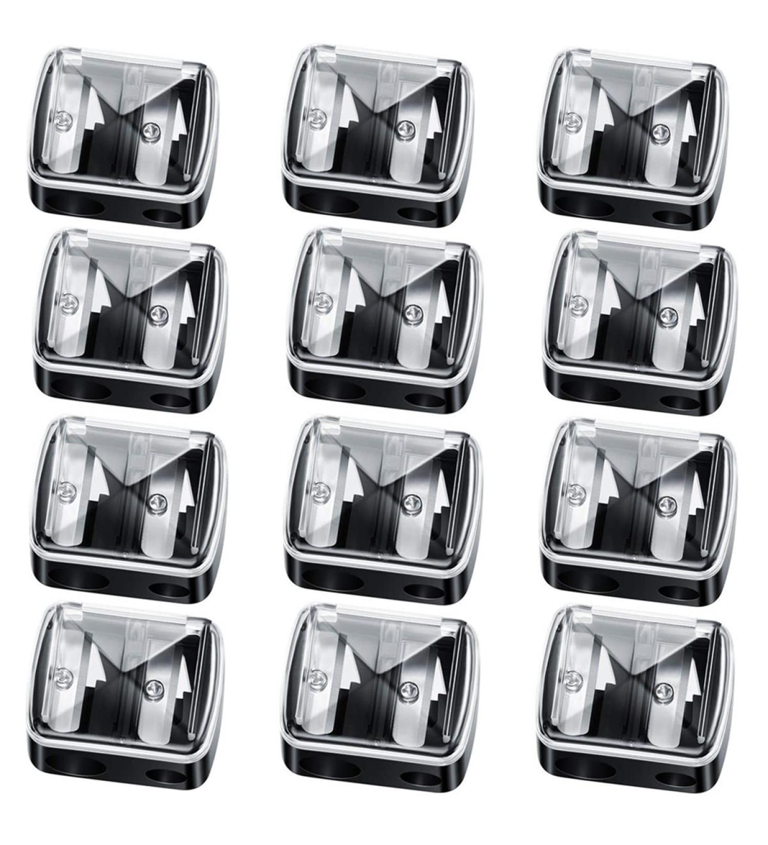 12-Piece Cosmetic Pencil Sharpeners - Dual Hole Lip Liner & Eyeliner Sharpener Set - Buy Online on GoSupps.com