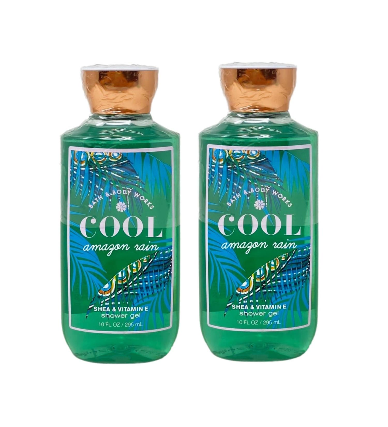 Bath & Body Works Cool Amazon Rain 2 Pack Shea & Vitamin E Shower Gel Bundle - 10 fl oz / 295 mL each
