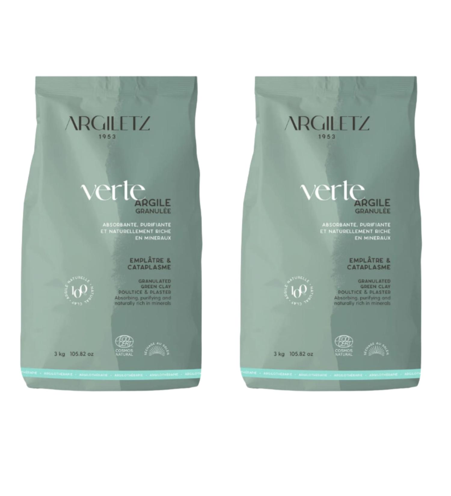  ARCILIA (ARCILIA) Argiletz Set of 2 Crushed Green Clay 3 kg for Cataplasms Plasters Clay Bath - Buy Online on GoSupps.com