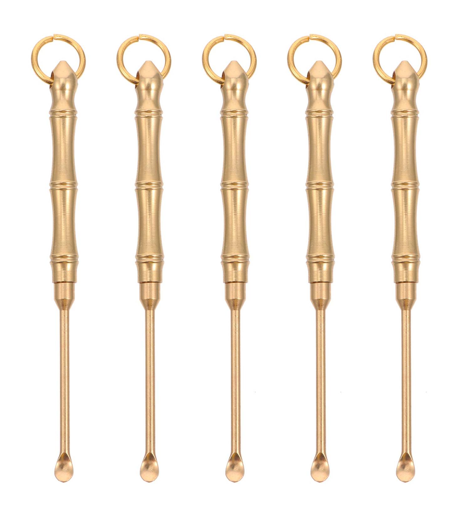 Brass 5pcs Ear Wax Remover Keychain Pendants for Travel - Portable Ear Cleaner - Buy Online on GoSupps.com