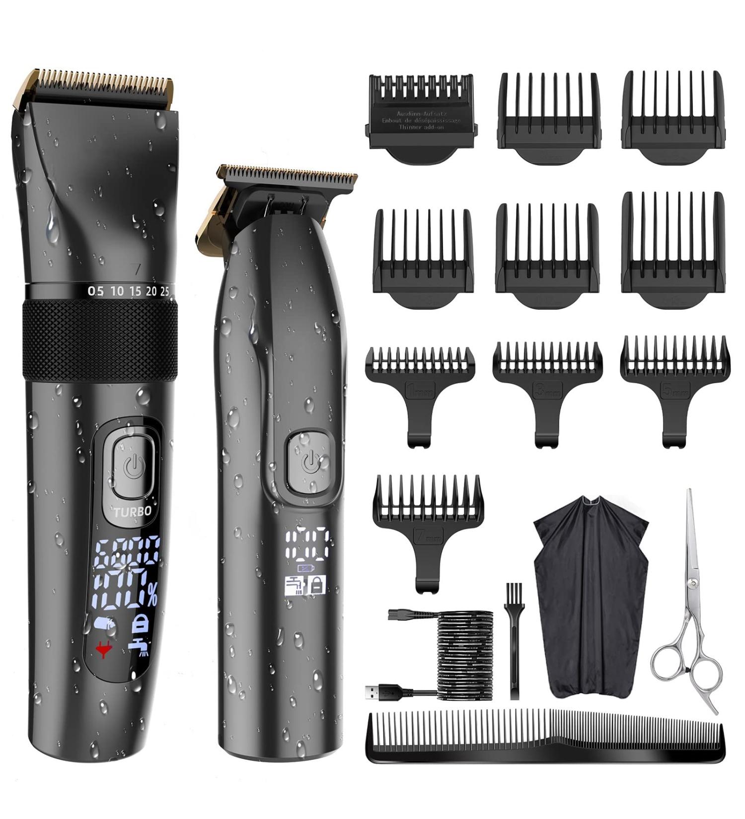 Pro Hair Clipper Kit - Professional Cordless Clippers & T-Blade Trimmer for Men | Hair Cutting & Grooming Shears - Buy Online on GoSupps.com