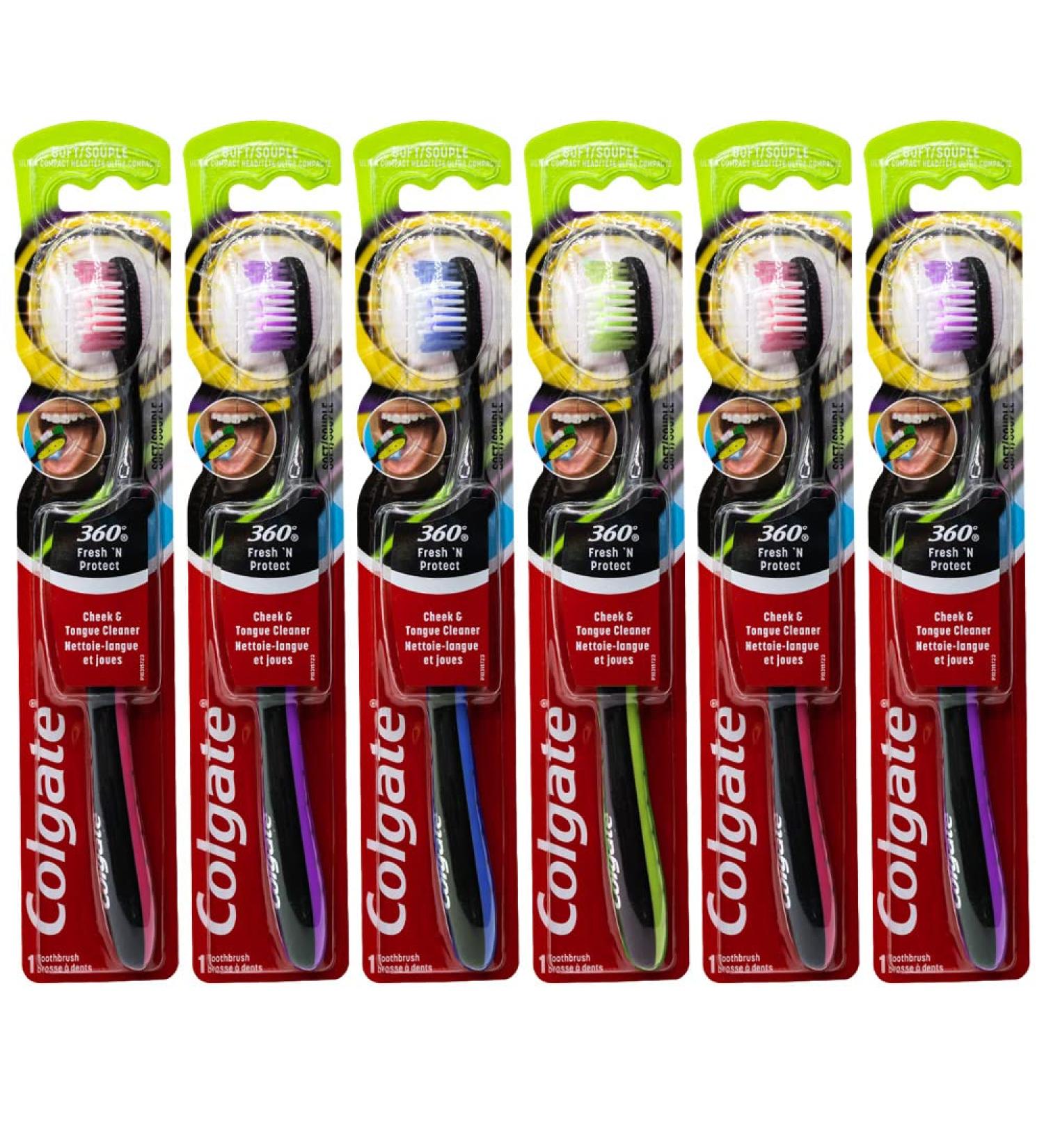 Colgate 360 Fresh N' Protect Toothbrush Ultra Compact Soft - Pack of 6 | Colors May Vary - Buy Online on GoSupps.com