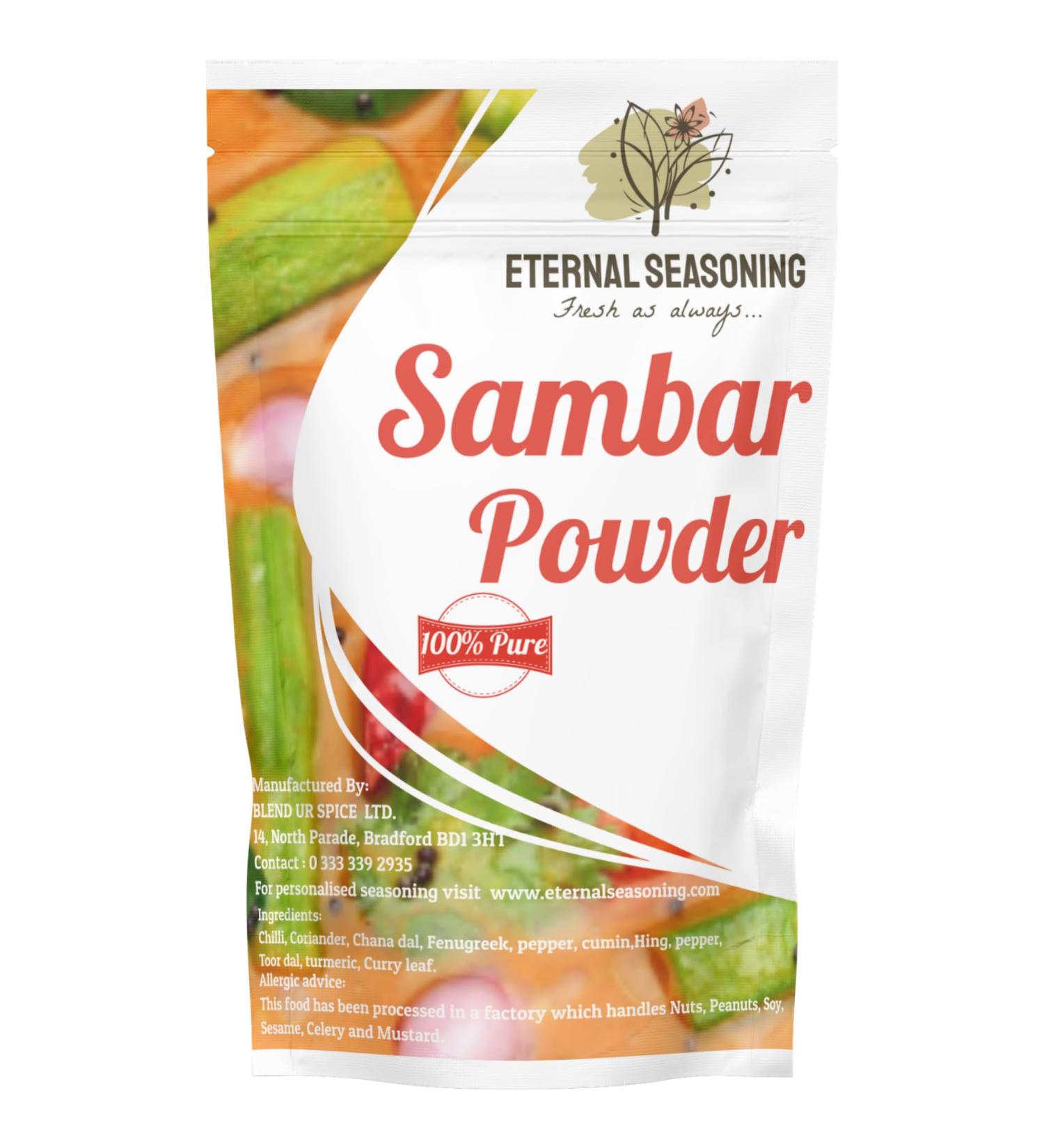 Authentic Sambar Powder- 200g | Eternal Seasoning | Freshly ground to orders | 100% Pure|Premium Quality - Buy Online on GoSupps.com
