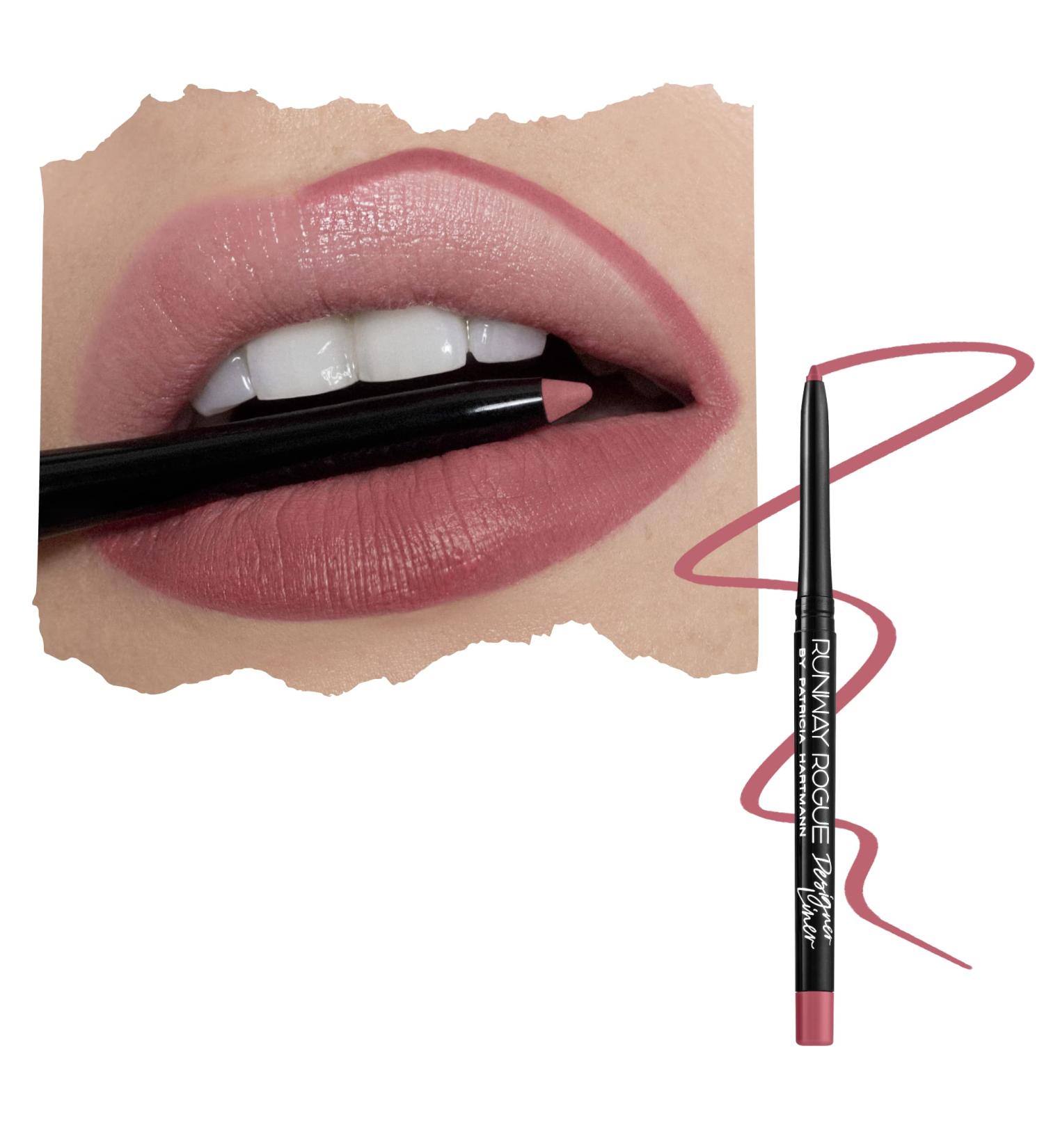 Runway Rogue Designer Liner Lip Pencil - Matte Rose-Pink Lip Liner with Sharpener for Camera Ready Looks - Buy Online on GoSupps.com