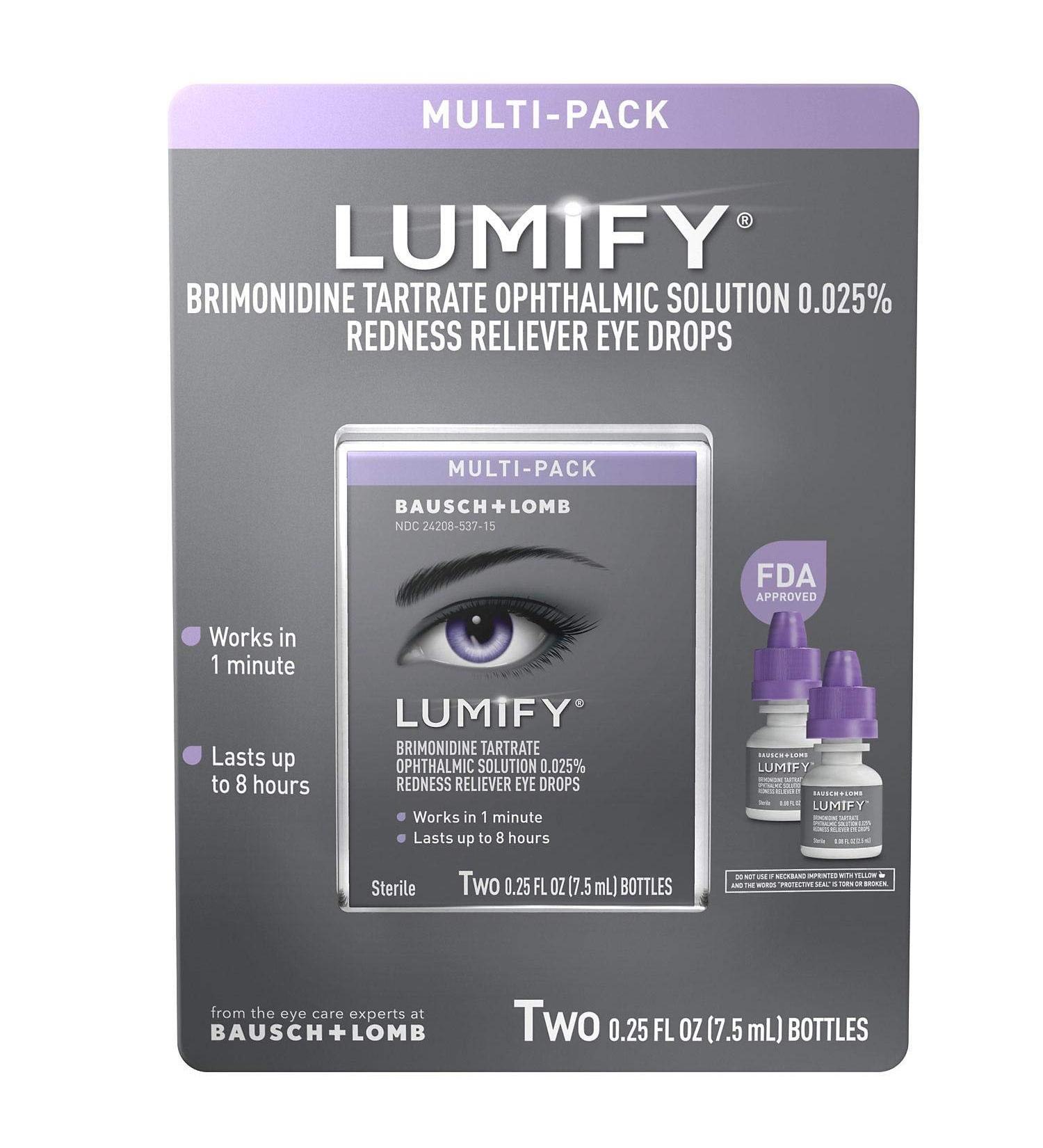 Lumify Eye Drops 7.5mL - Pack of 2 | Fast-Acting Redness Relief - Buy Online on GoSupps.com
