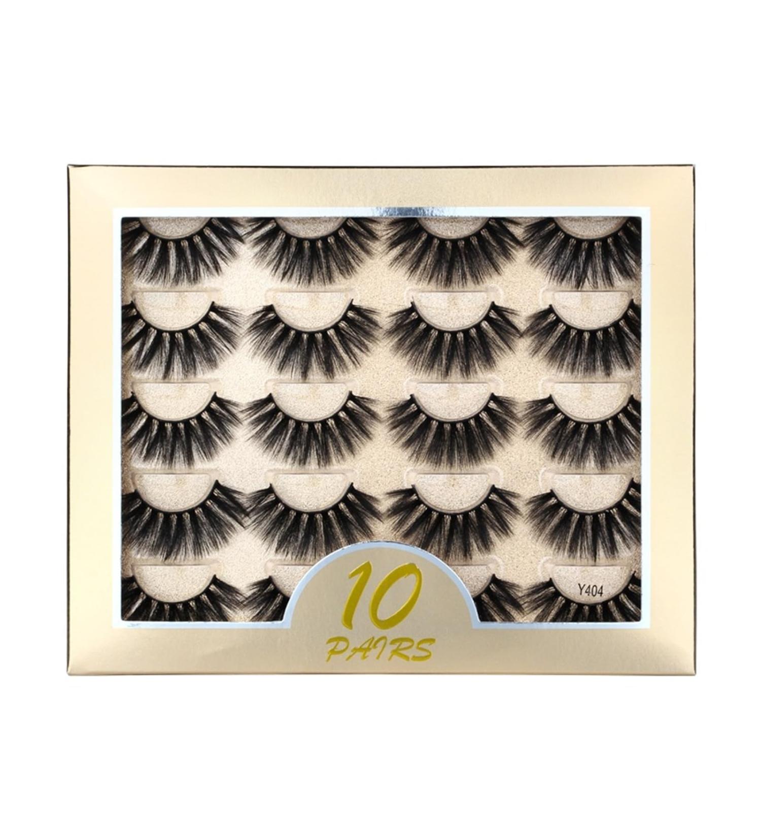 UAMOU 50/100/300pairs Natural Mink Eyelashes Faux 3d Mink lashes Strip Thick Dramatic False Eyelashes Extension Makeup Cils Cheerfully (Color : Y404 Size : 5 boxes) - Buy Online on GoSupps.com
