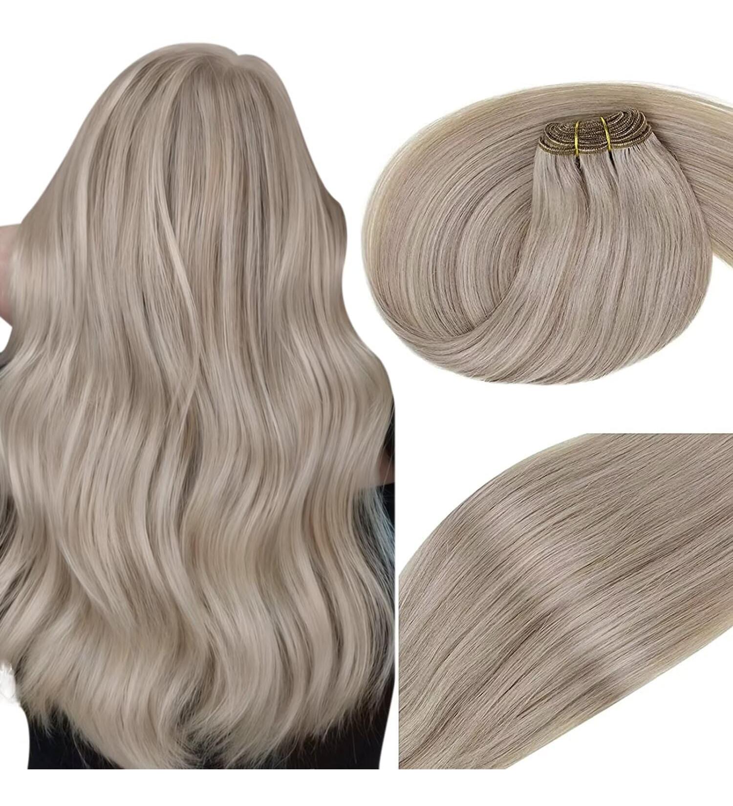 Vivien Treat Real Hair Extensions - 55cm 100g Blonde & Dirty Blonde Highlights | Premium Quality Hair Extensions for Effortless Style - Buy Online on GoSupps.com
