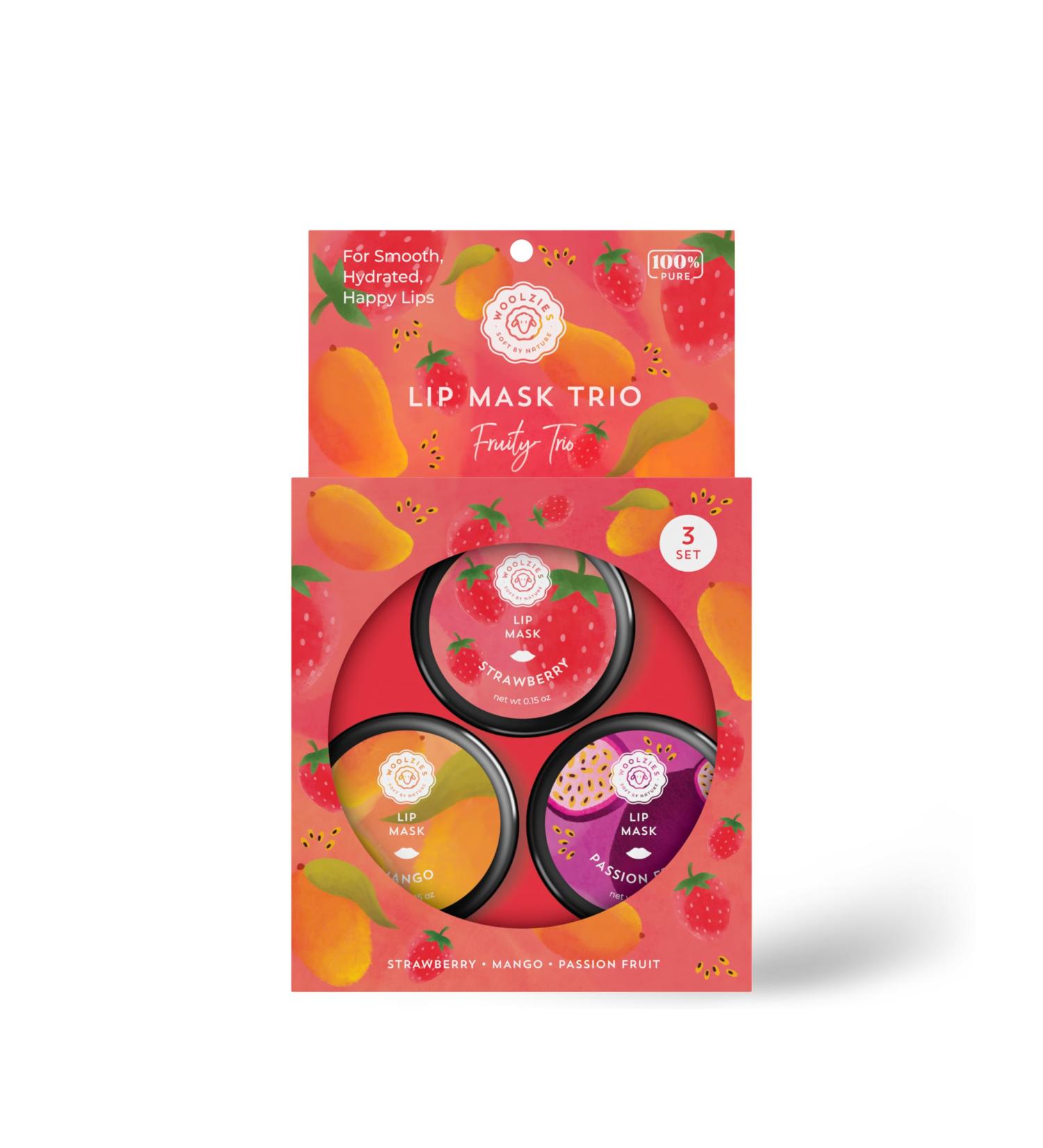 Overnight Lip Sleeping Masks Trio - Set of 3 All Natural Hydrating Lip Treatment - Overnight Repair for Soft Smooth Hydrated Lips (3 Pack Fruity Trio) Fruity Trio 3 Pack - Buy Online on GoSupps.com