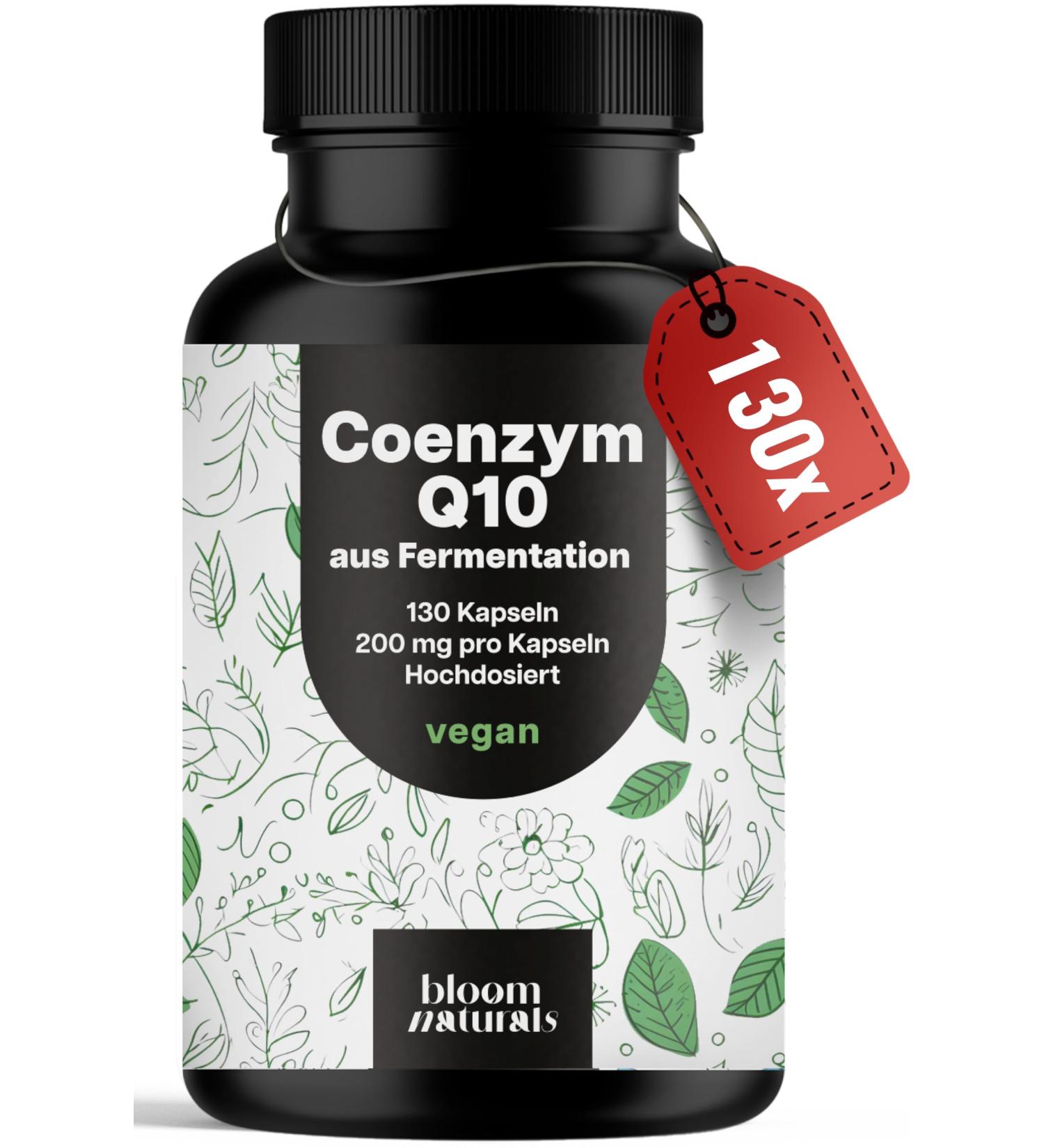 Supplement Hub Coenzyme Q10 capsules in high doses 130 capsules 200 mg per capsule vegan from fermentation CoQ10 produced in Germany - Buy Online on GoSupps.com
