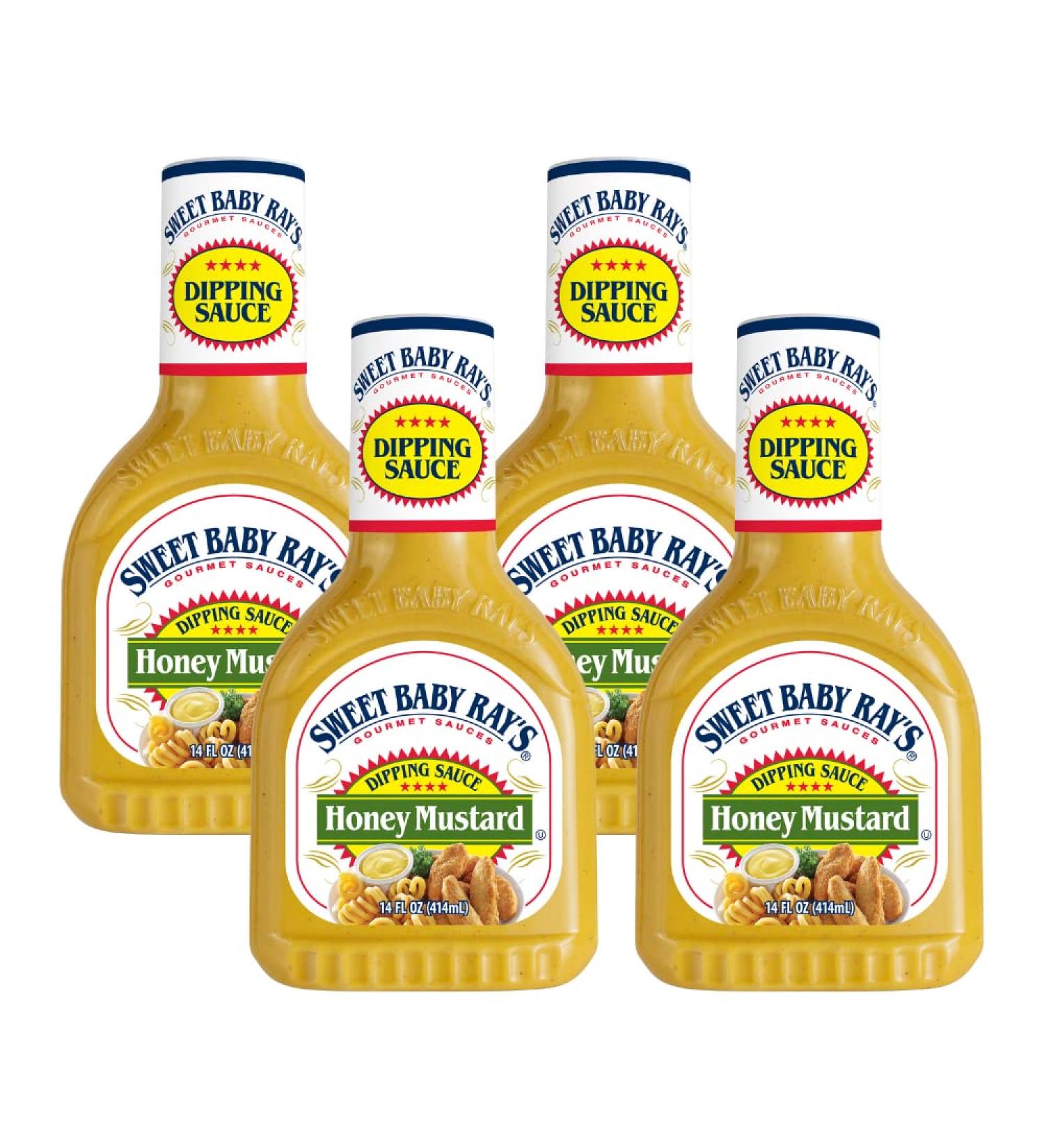 Sweet Baby Ray's Honey Mustard Dipping Sauce - 14 Fl Oz (Pack of 4) - Buy Online on GoSupps.com