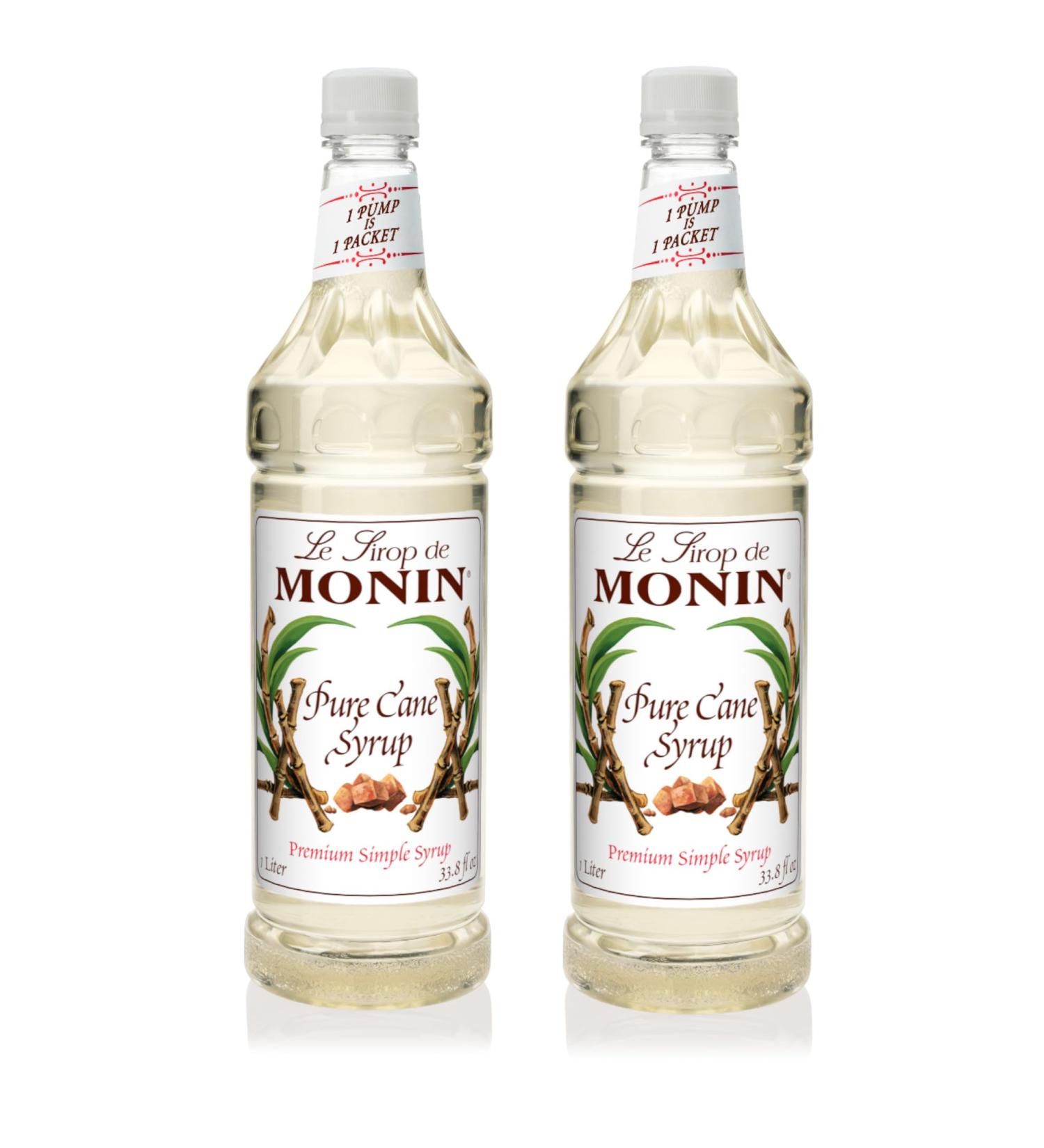 Monin Premium Coffee & Cocktail Syrup | 2x1ltr Pack | Pure Cane Syrup - Buy Online on GoSupps.com