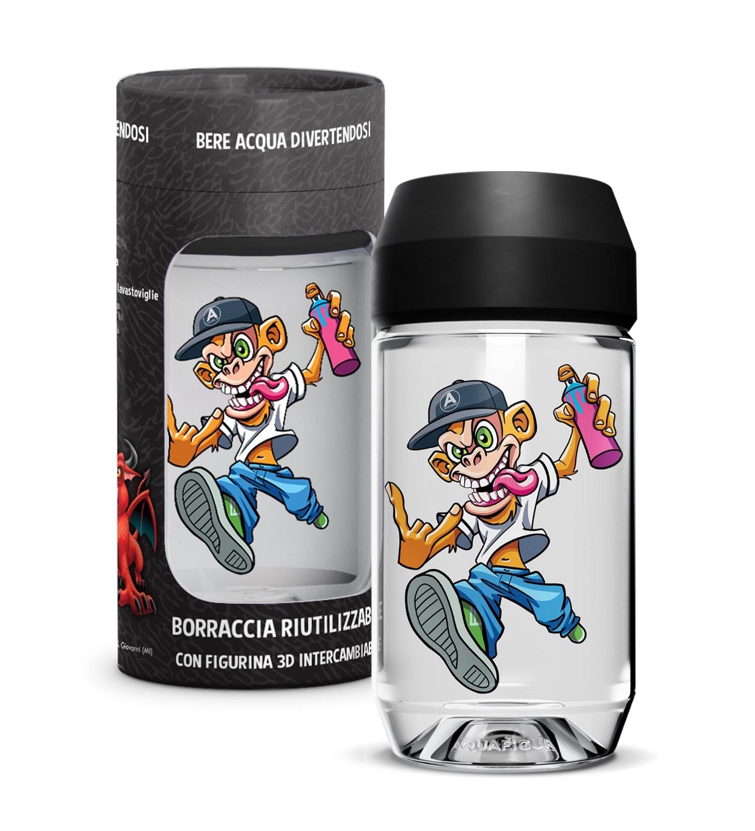 Aquafigure Reusable Water Bottle BPA Free 3D Bottle and Figure Dishwasher Safe Customizable with Themed 3D Figures (Emoji Dinosaurs and Others) - Capacity 330ml Colour - Buy Online on GoSupps.com