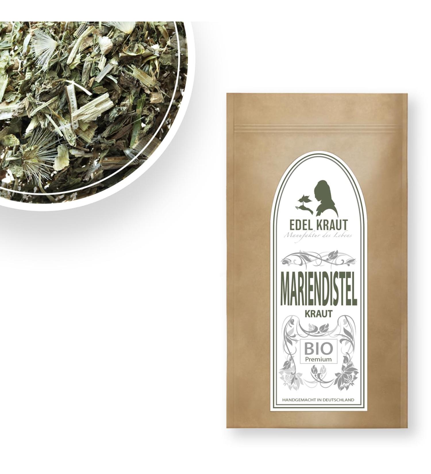 EDEL KRAUT Organic Milk Thistle Herb Tea - Premium Herbal Cut 1000g | Best Quality & International Shipping - Buy Online on GoSupps.com