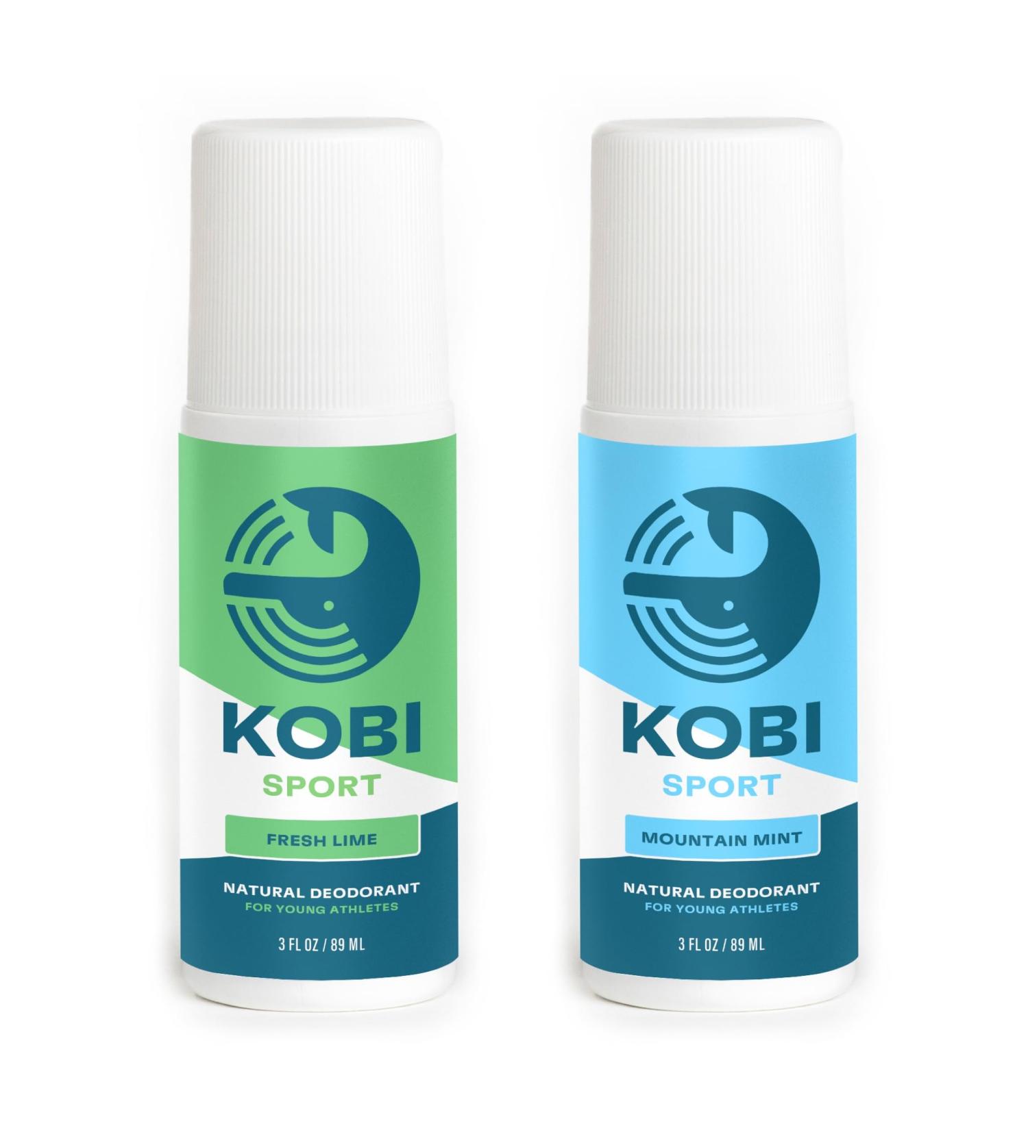 Kobi Deodorant for Teens Kids Boys Girls - Natural Aluminum-Free Hypoallergenic Sport Strength - Fresh Variety 2-Pack 3 Fl Oz (Pack of 2) Fresh Variety Pack - Buy Online on GoSupps.com