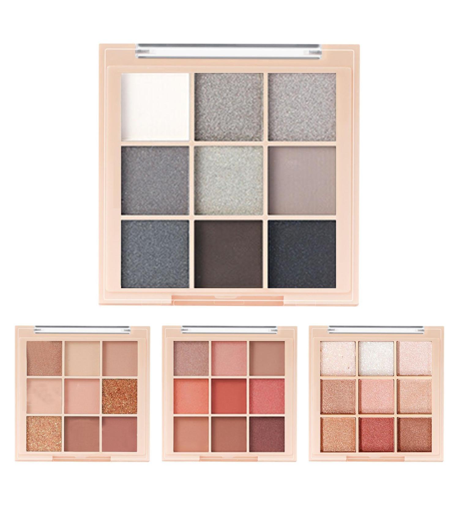Creative Shimmer Eye Shadow Eyeshadow Makeup Palette Glitter Make Up Palette for Women Colorful Eyeshadow Palette Makeup Highly Pigmented Naturing-Looking Long Lasting Waterproof 7184 Eyeshadow-03 Dark Smoked Plate