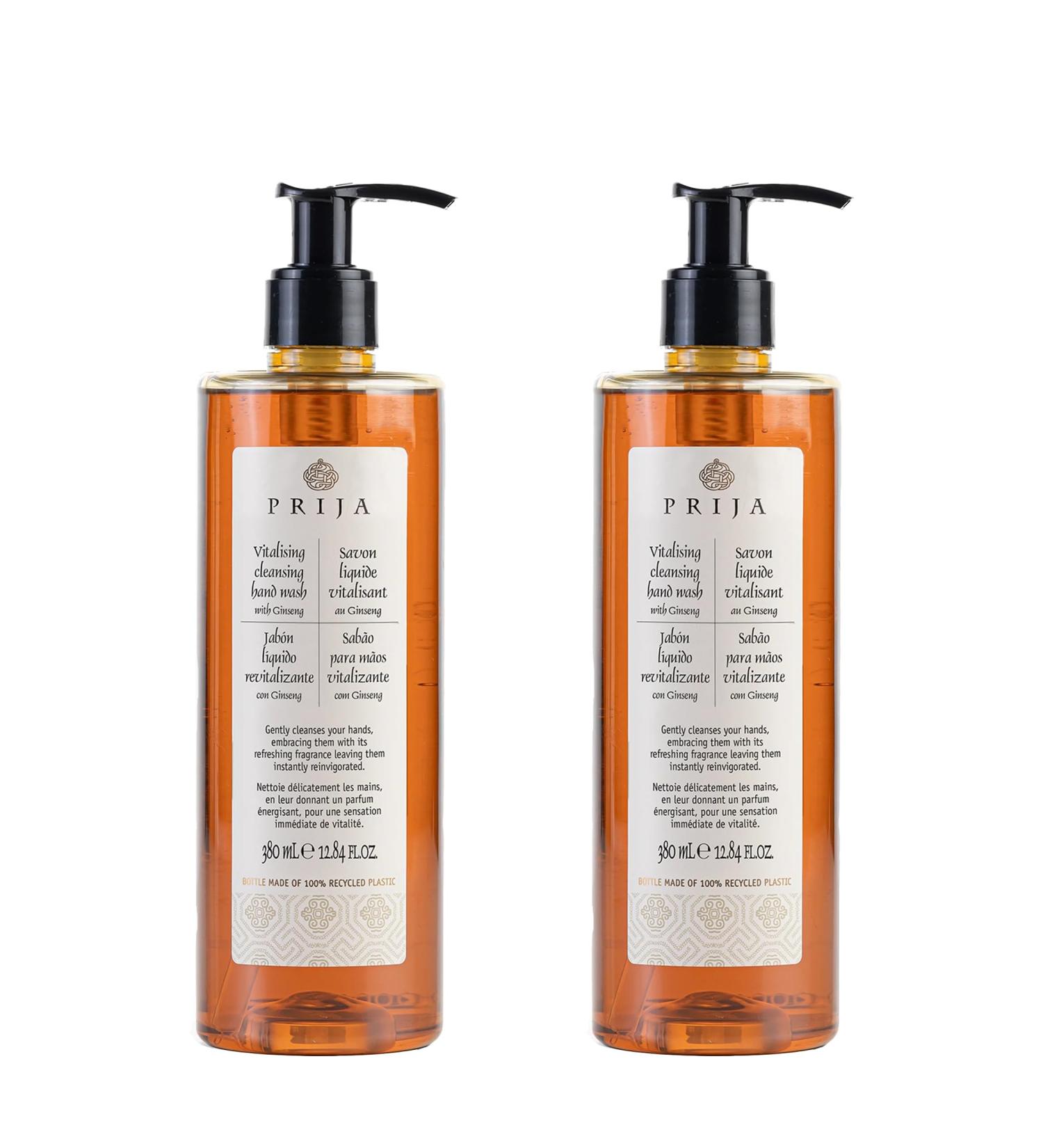 Prija Liquid Soap with Ginseng 2x380ml - Wellness Soap Made in Italy for International Shipping - Buy Online on GoSupps.com