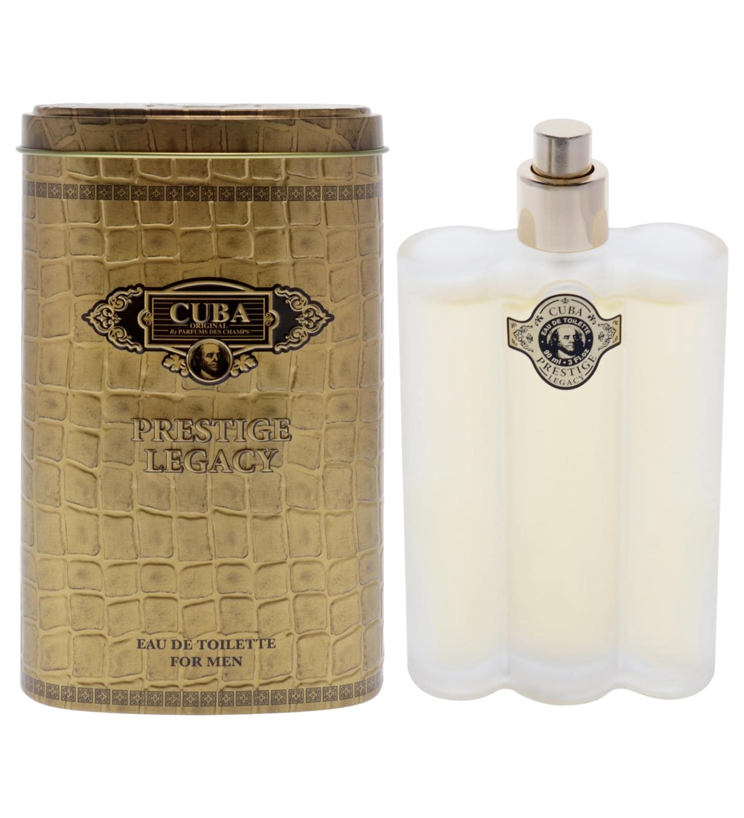 Cuba Prestige Legacy Eau De Toilette Spray Parfums Des Champs for Men 3 Ounce Brown - Buy Online on GoSupps.com