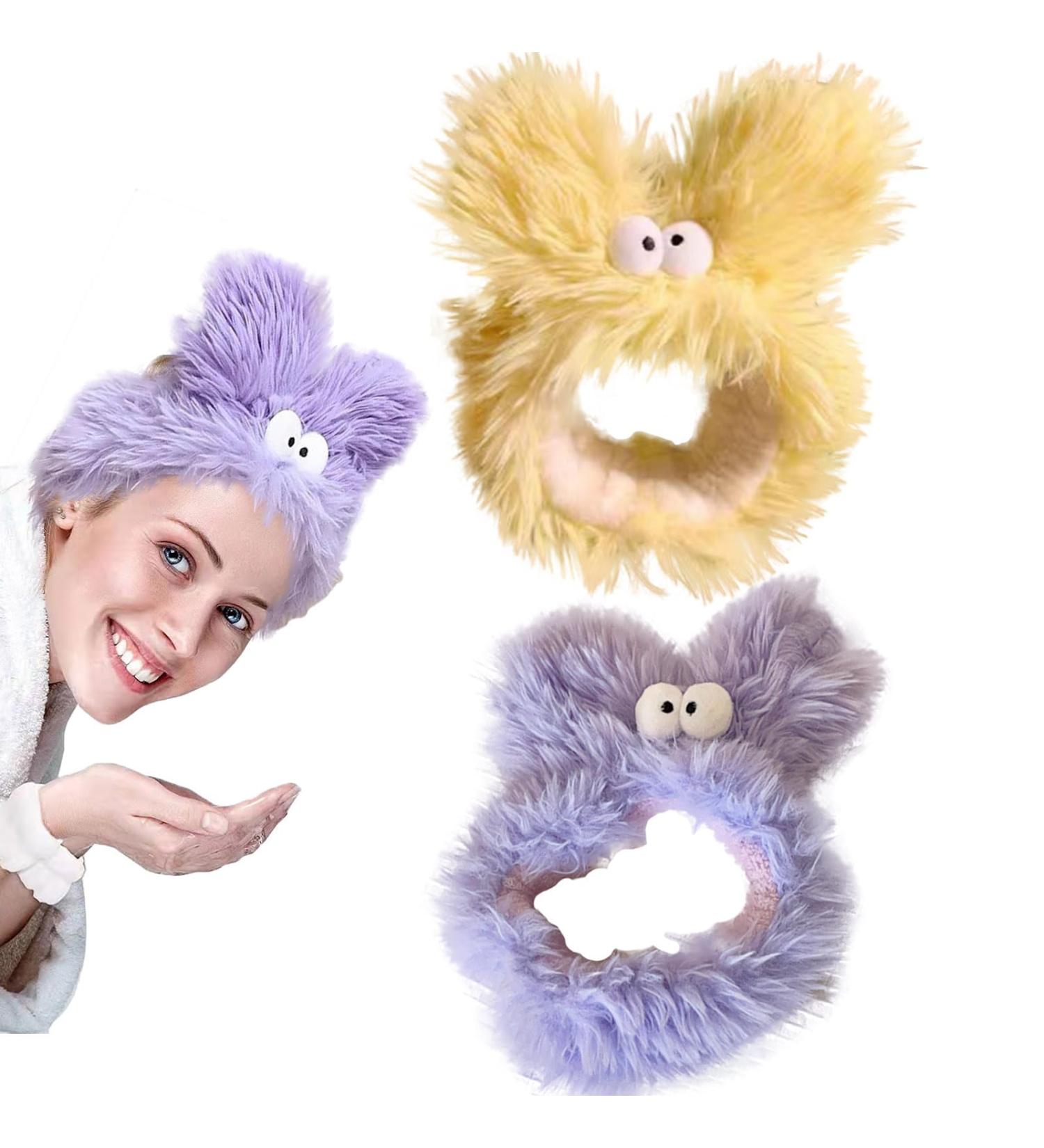 KASESSS 2 Pieces Skincare Headband Dorky Makeup Headband Fleece Headband for Washing Face Spa Headband Cartoon Cute Hair Accessories Elastic Headbands for Women Girls Shower Beauty Yoga Sports - Buy Online on GoSupps.com