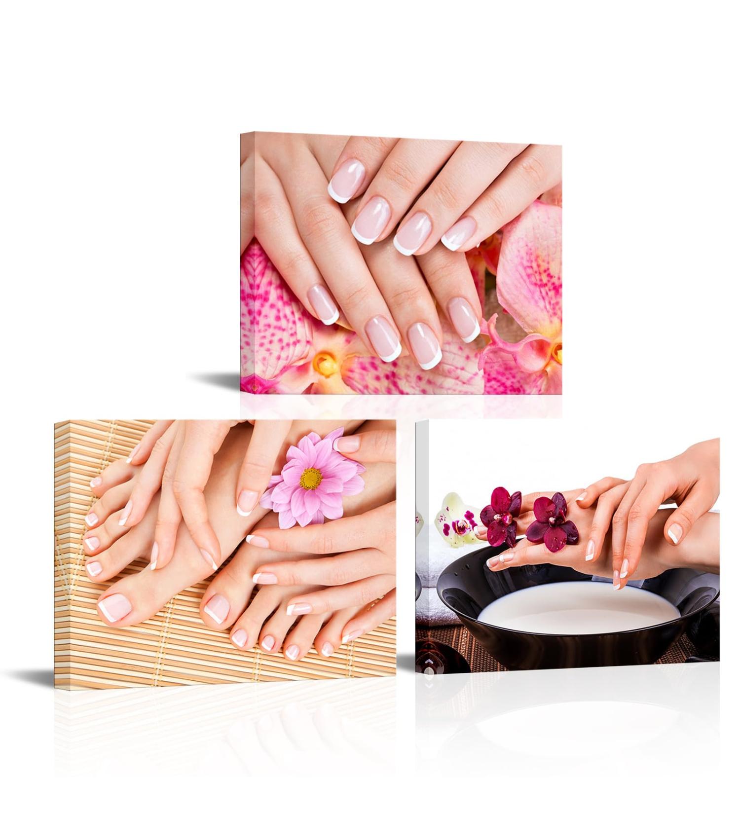 Visual Art Decor Nail Salon Wall Decor Nail Painting Pictures Beauty Salon Decor Framed Artwork for Walls - Buy Online on GoSupps.com