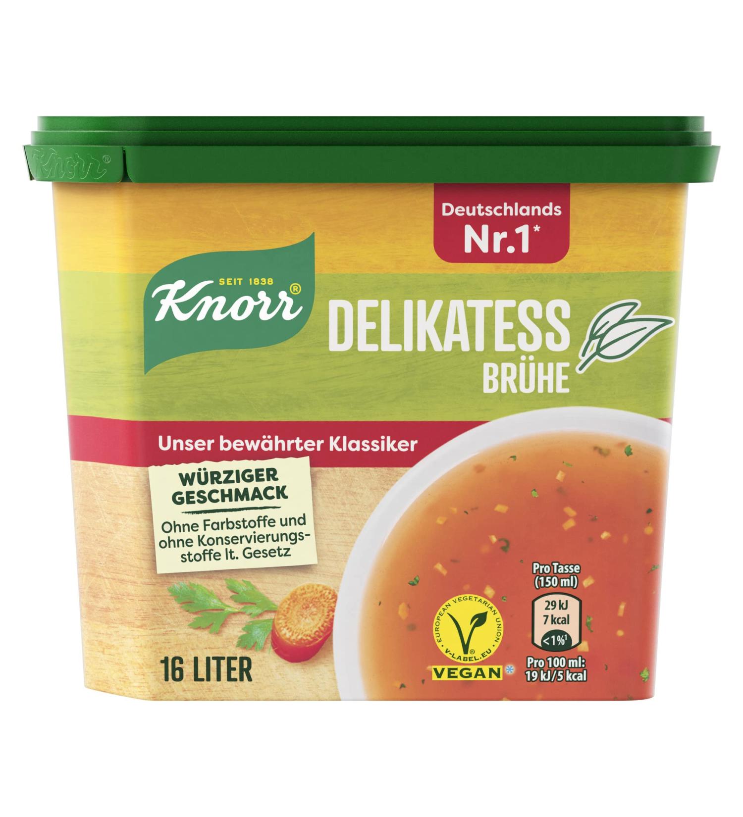Knorr Delicatessen Vegan Vegetable Broth - Spicy Flavor | 6x329g Pack | 16L - Buy Online on GoSupps.com