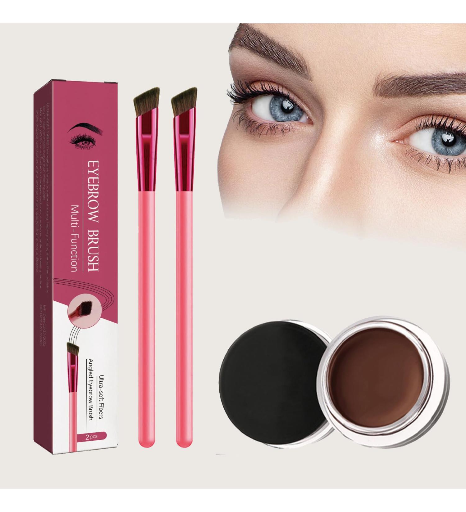 Mnsuid Anjoize Eyebrow Brush 4D Laminated Brow Grooming Kit Home Eyebrow Care Kit 4D Laminated Multifunction Ultra-thin Angled Eyebrow Brush Long Lasting Waterproof (Light brown) - Buy Online on GoSupps.com