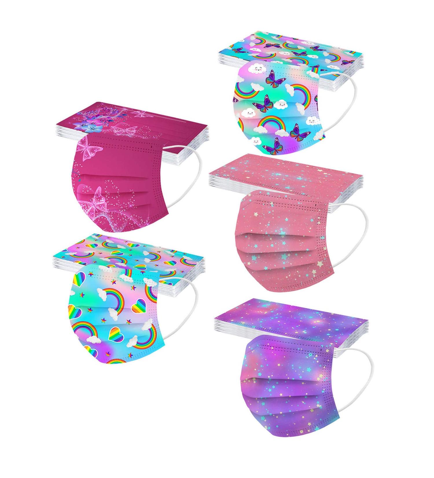 Buy NcQifei 50-Count Children s Disposable 3-Layer Face Masks - Cute Cartoon Designs | Breathable Mouth Protection for Boys & Girls - Buy Online on GoSupps.com