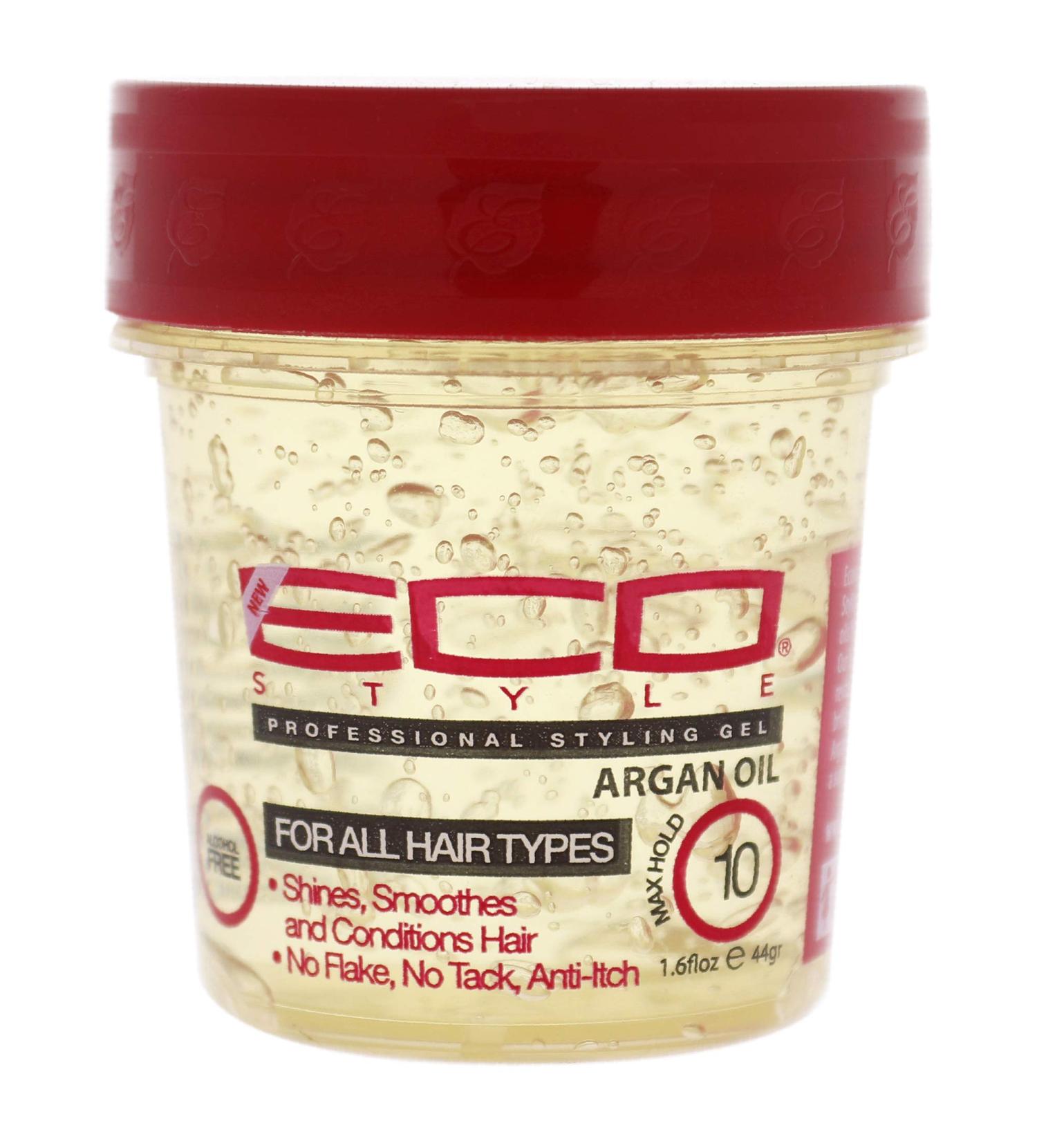 Eco Style ECOCO Gel with Argan & Olive Oil - Promotes Healthy Hair, Repairs & Nourishes - Long-Lasting Shine - 10/10 Hold - Tames Frizz - 1.6 Oz - Buy Online on GoSupps.com