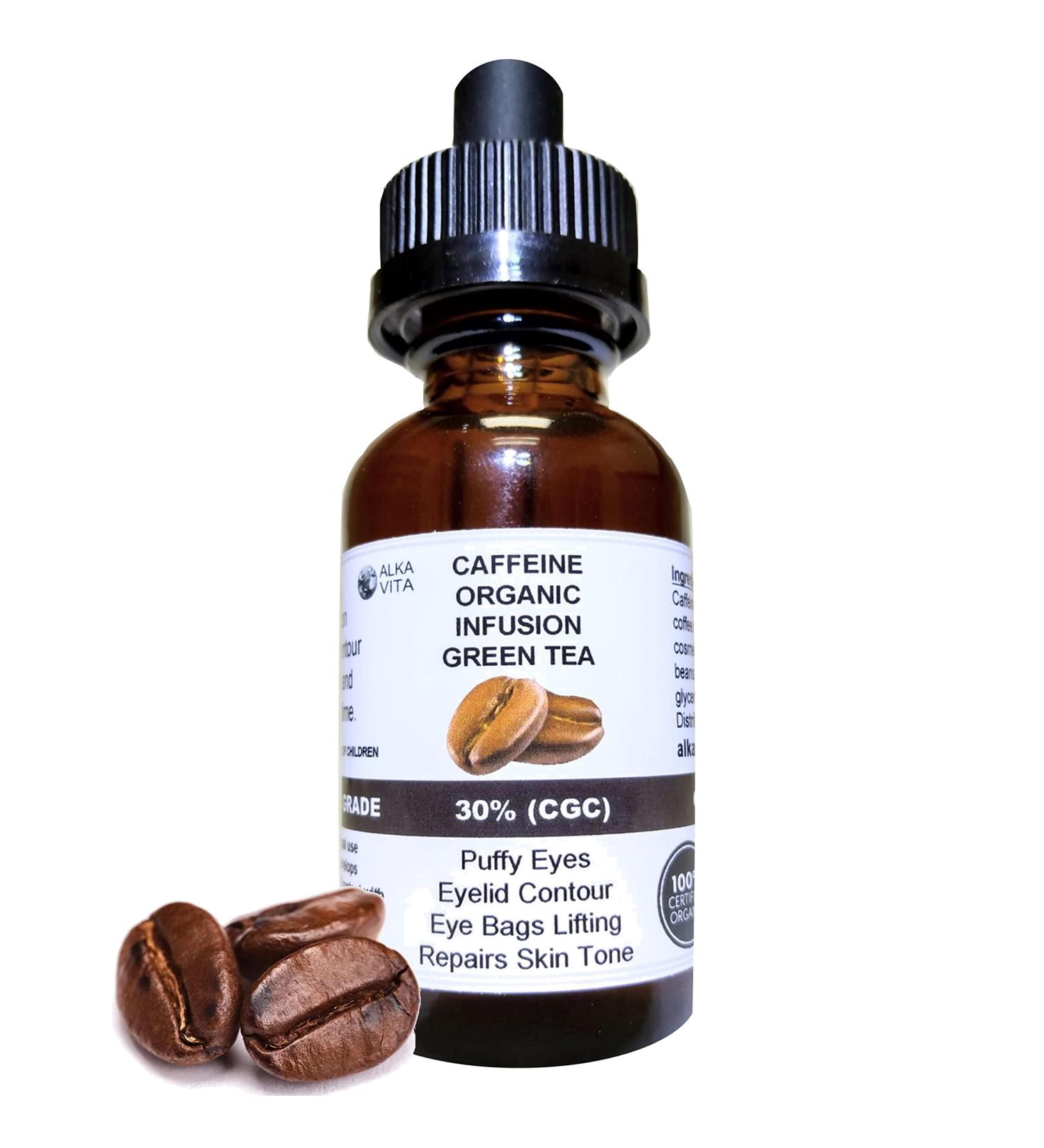 Puffy Eyes Caffeine & Green Tea Serum - Natural Ingredients, Alcohol-Free - Buy Online on GoSupps.com