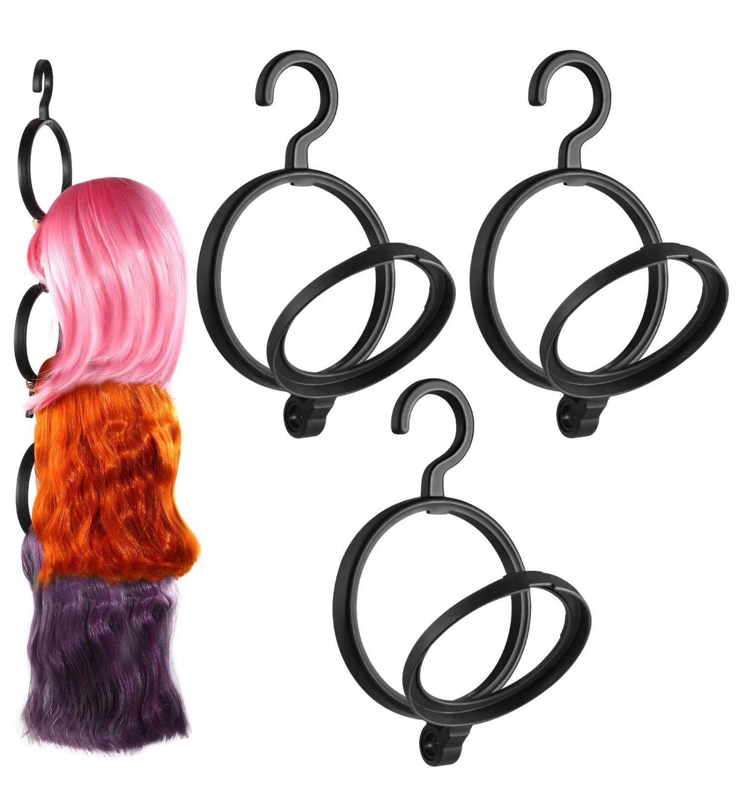 ORROENS Hanging Wig Stand - Premium 3 Pack for Display, Storage & Styling | Portable & Durable Wig Hanger to Keep Wigs in Shape - Buy Online on GoSupps.com
