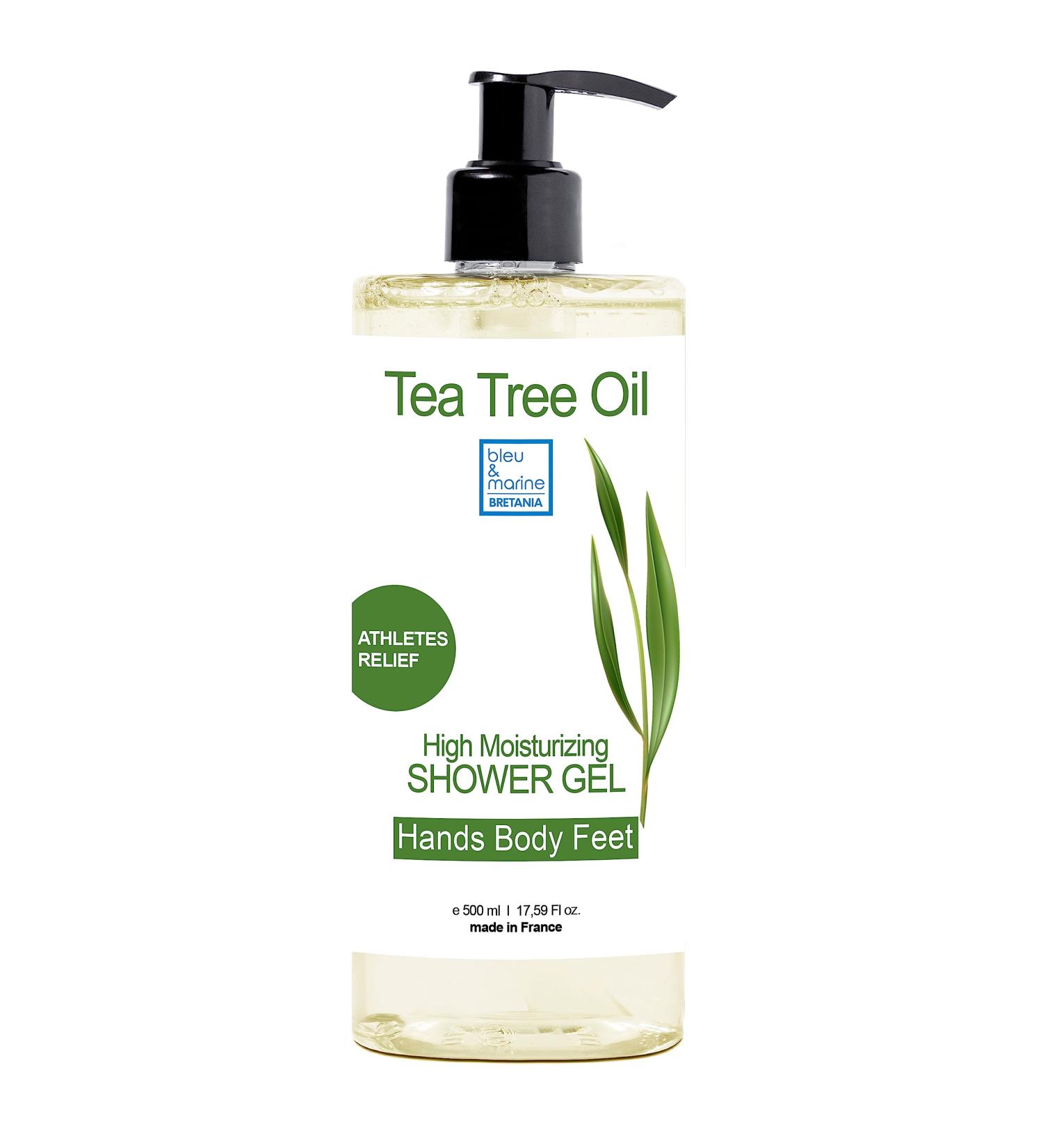 Made in France Shower gel gel shower 994 natural ingredients tea tree oil shower gel 500 ml moisturizing shower gel new refreshing formula affordable 500 ml dispenser bottle - Buy Online on GoSupps.com