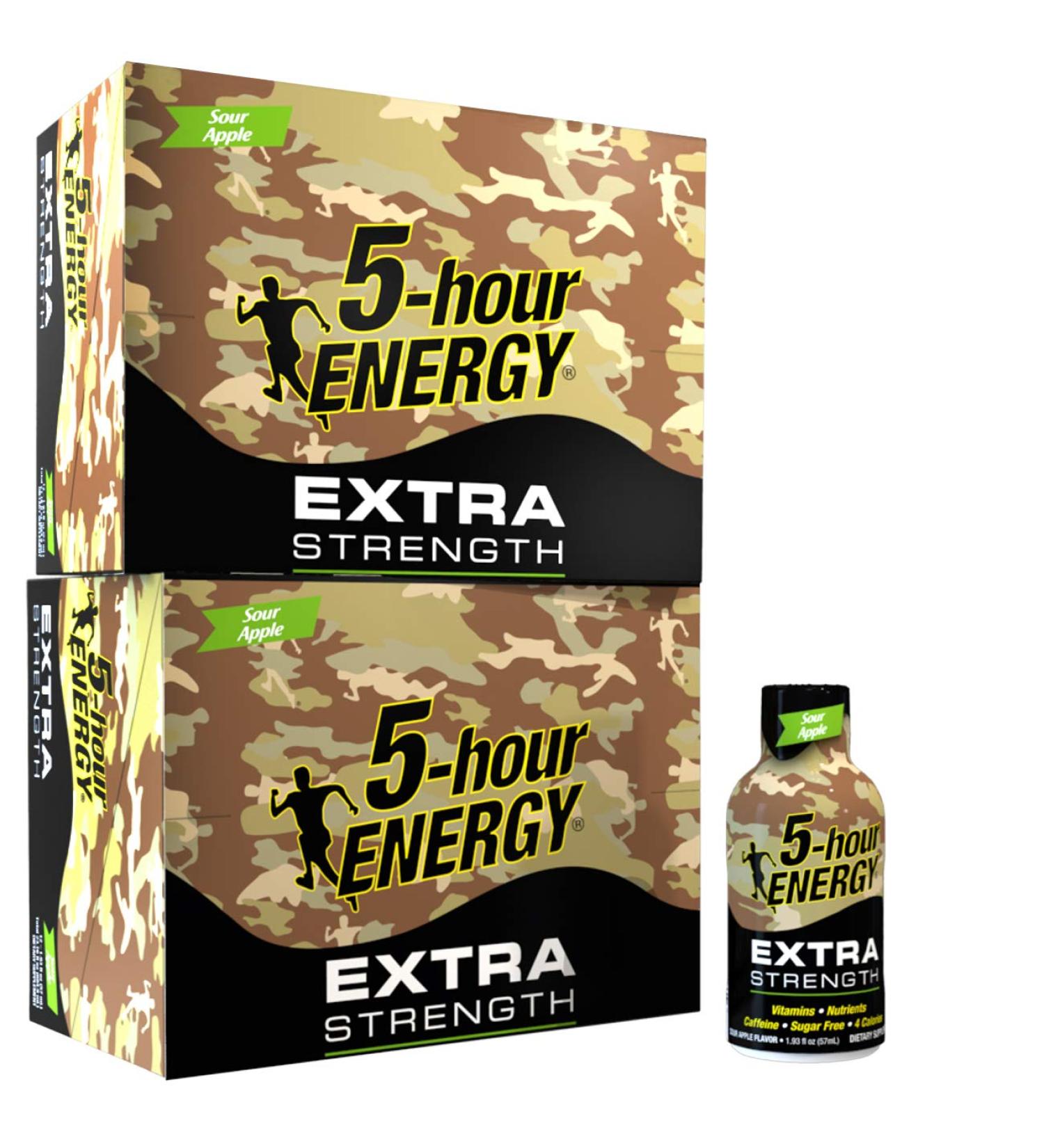 5-hour ENERGY Shot Extra Strength Sour Apple Flavor 1.93 oz. 24 pack Sour Apple 2 Ounces - Buy Online on GoSupps.com