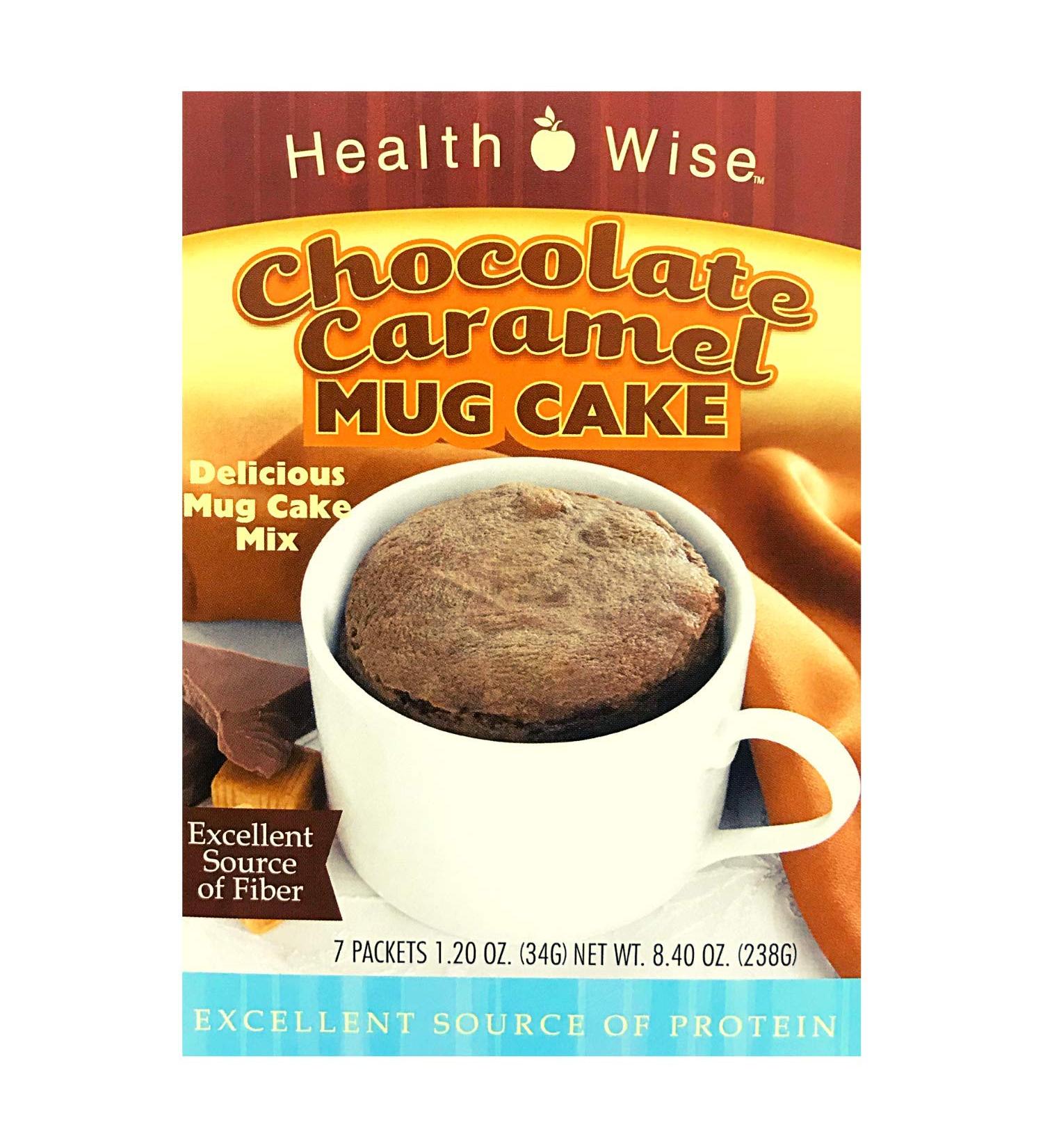 Fit Wise - High Protein Diet Mug Cake | Chocolate Caramel Flavor | Low Calorie Low Carb Diet Dessert by Healthwise - Buy Online on GoSupps.com