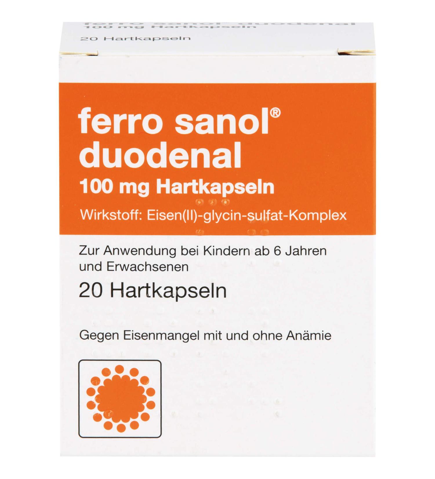 Ferro sanol duodenal 100 mg capsules 20 pcs.