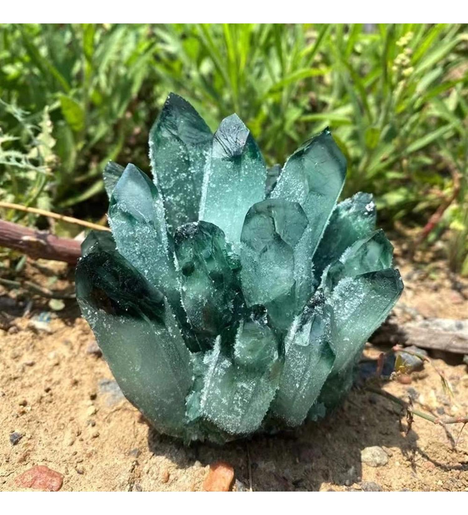 Home 300g-700g Natural Green Ghost Phantom Quartz Crystal Cluster Specimen Home Decoration Crystal Ornament Home Goods (Size : 500-g600g) - Buy Online on GoSupps.com