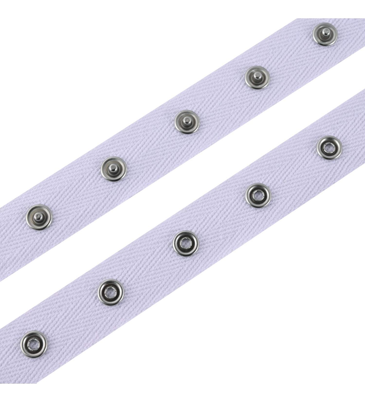 VIVIPAKOKO 3 Yards Snap Button Tape Trim (White)