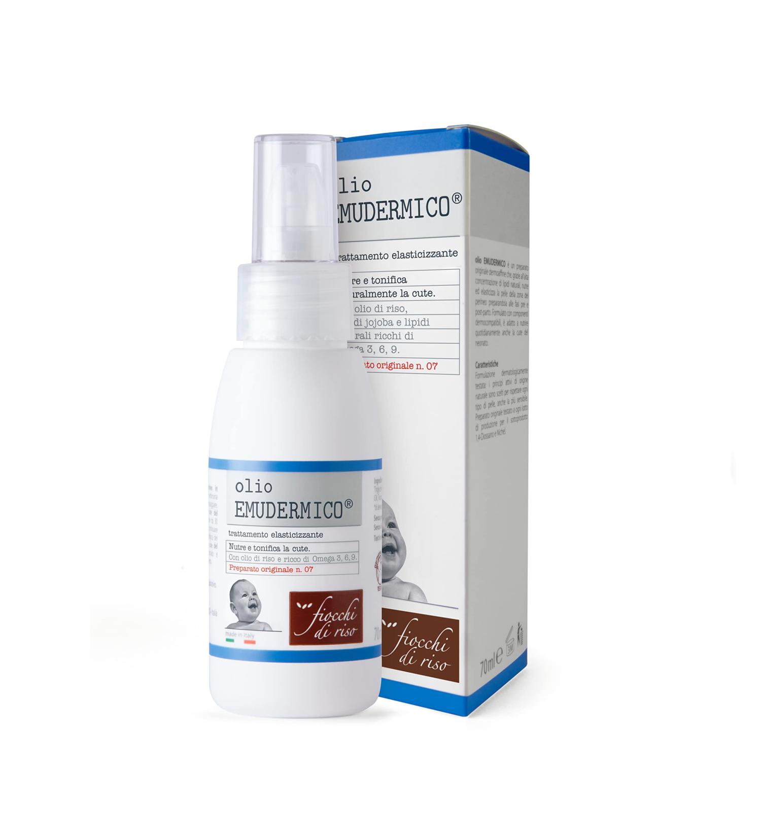 Fiocchi di riso Fiocchi di Riso - Emuldermal Oil - 70ml - GROSSESS - Nourishes and tones skin for perineal massage before and after childbirth newborn massage oil for skin.