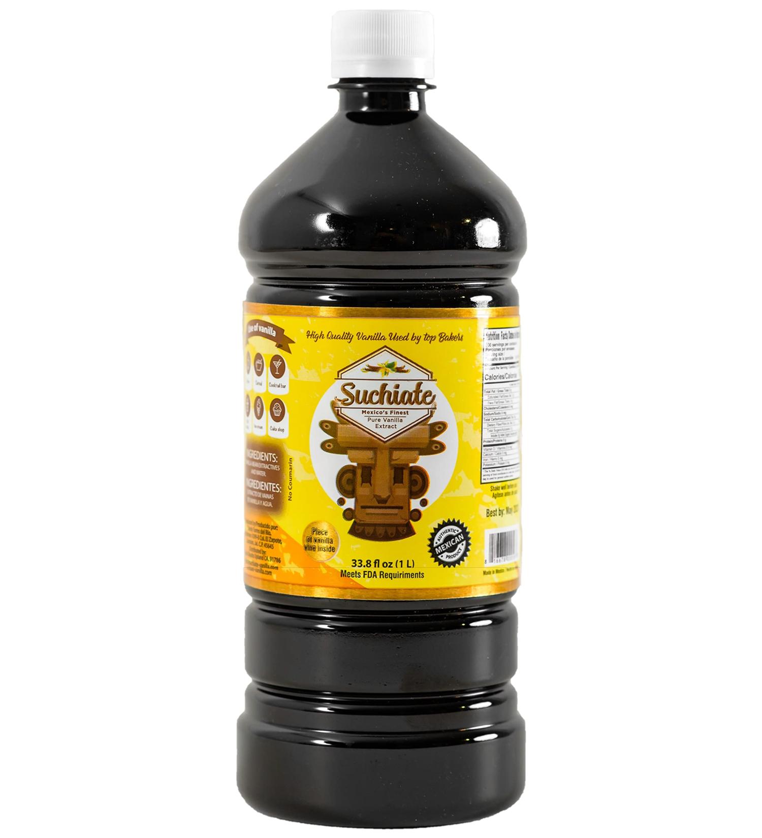 Suchiate Pure Mexican Vanilla 33.8oz (1 Liter) | Real Vanilla Bean for Baking and Desserts | Vainilla Mexicana Dark 1L - Pack of 1 - Buy Online on GoSupps.com