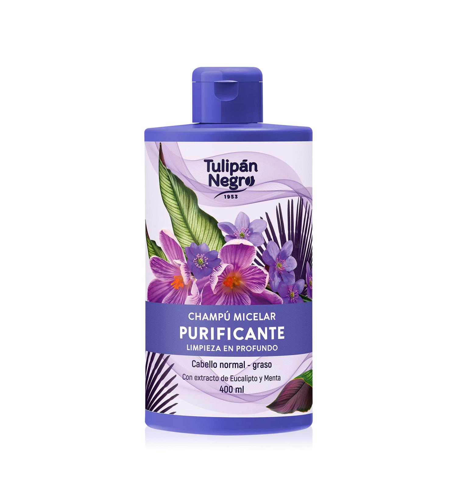 TULIPAN NEGRO Purifying Micellar Shampoo with Mint & Eucalyptus | 13.5 Fl Oz | International Shipping Available - Buy Online on GoSupps.com