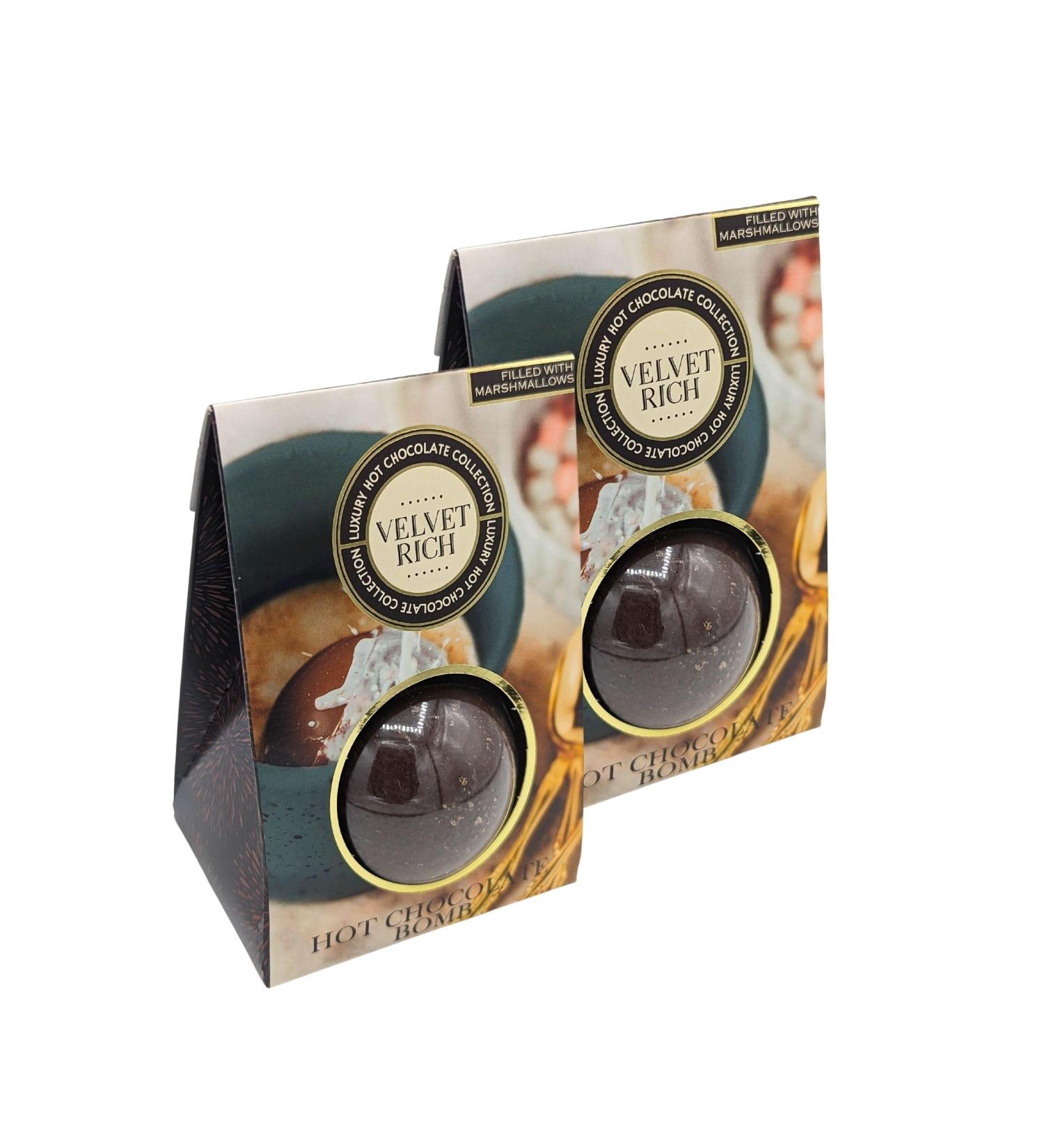 Hot Chocolate Gift Set - Hot Chocolate Bomb - Hot Cocoa Bomb - Milk Chocolate Bomb With Mini Marshmallows - Pack Of 2 (Hot Chocolate) (Velvet Rich) - Buy Online on GoSupps.com