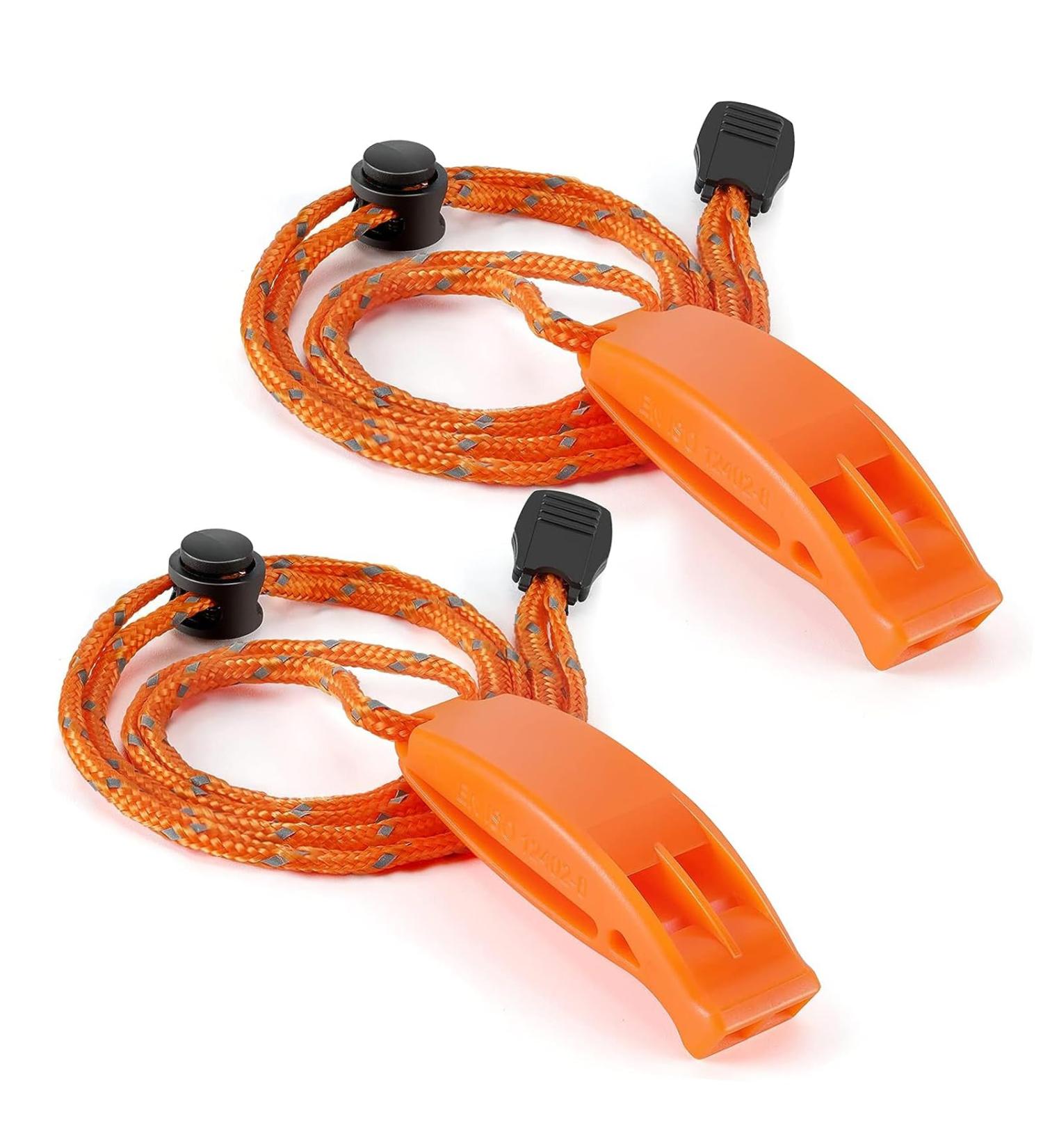 Super Loud Trill Pipe - 2 Pack Emergency Signal with Reflective Lanyard for Boating Camping Hiking & Swimming Safety - Buy Online on GoSupps.com