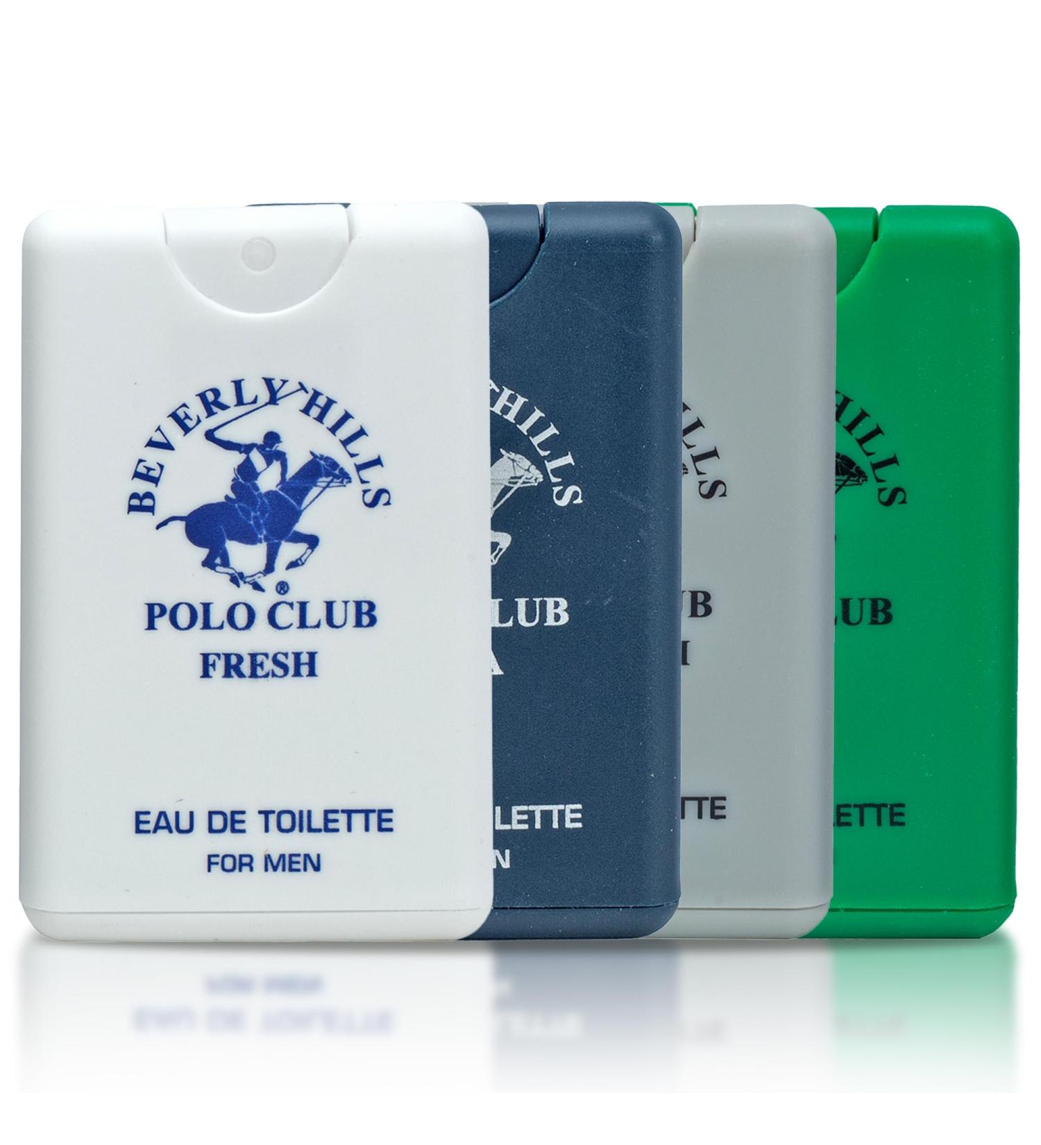 Beverly Hills Polo Club MENS 4PC 20ML POCKET SPRAY - GREEN - CONTAINS FRESH/PLATINUM/BOLD/AQUA Bold Platinum Aqua Fresh - Buy Online on GoSupps.com