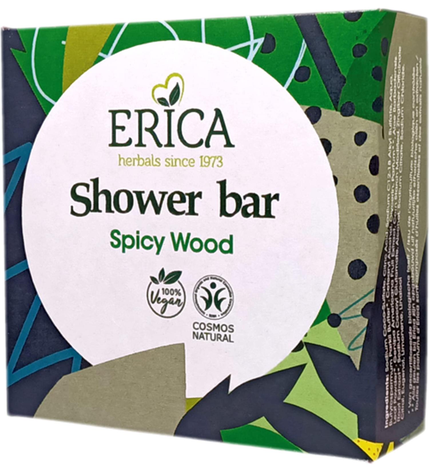 Erica Spicy Wood Shower Bar Wortelhout 95 gram - Buy Online on GoSupps.com