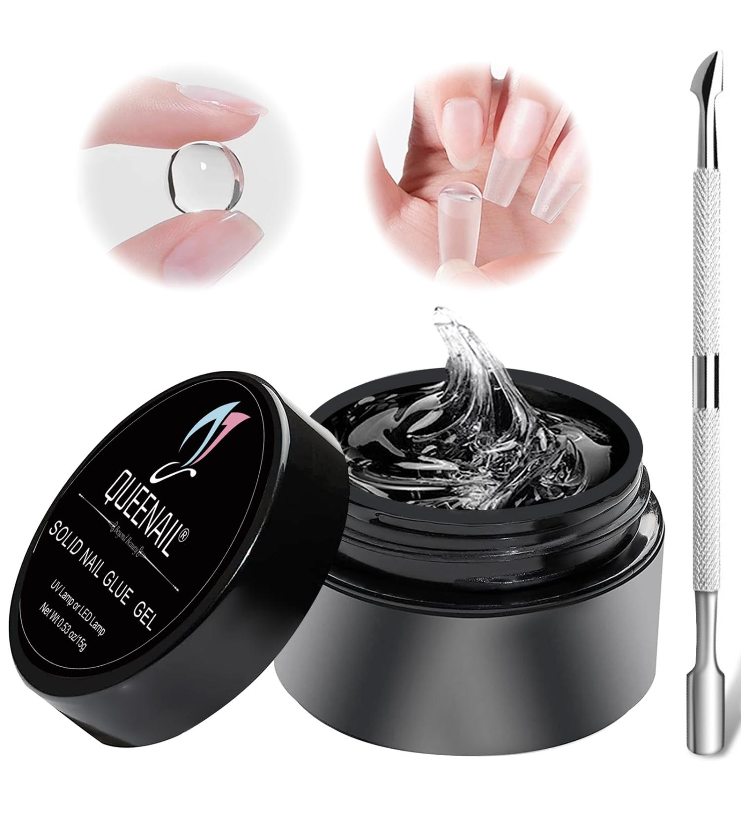 Fixed Nail Glue Gel 15g UV Nail Tip Adhesive for Professional Acrylic Extensions & Nail Art - Buy Online on GoSupps.com