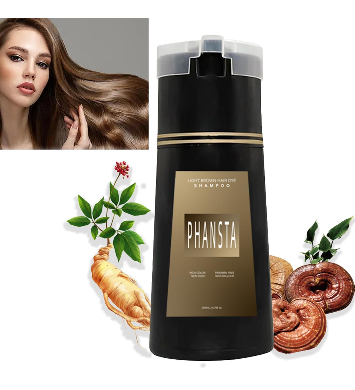 Nova Hair Dye Instant Hair Color Shampoo for Black Hair Magic Hair Dye Shampoo Long Lasting for Men and Women (Light Brown) - Buy Online on GoSupps.com
